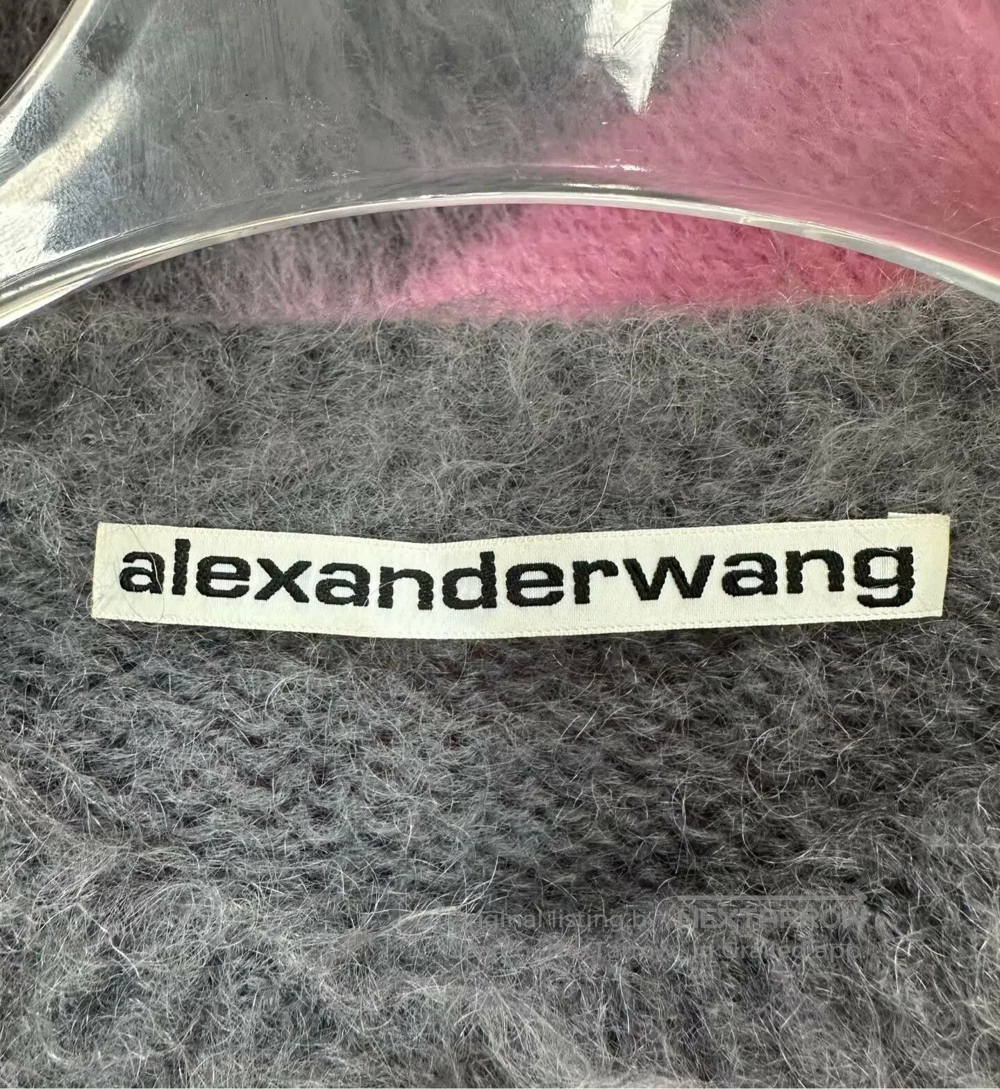 Alexander Wang Alexander Wang Gray and Pink Color Blocked Striped Mohair Size S / US 4 / IT 40 - 3 Thumbnail
