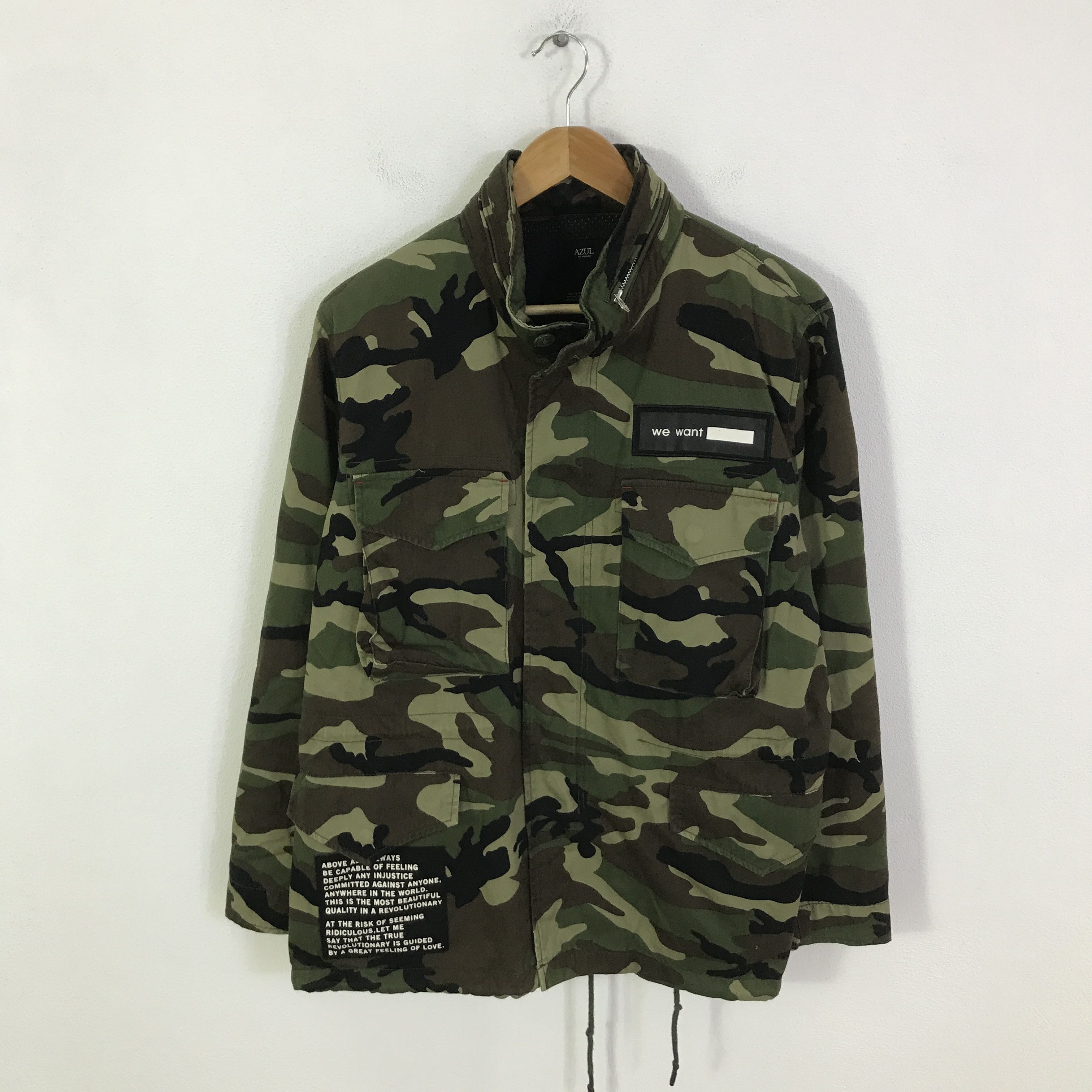 Japanese Brand azul army camo design jacket K115B14 Size US L / EU 52-54 / 3 - 1 Thumbnail