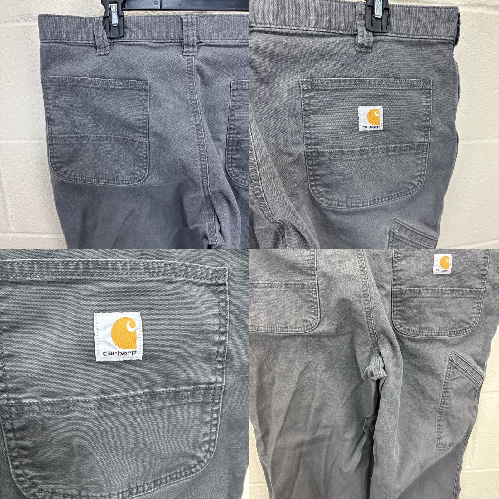 Carhartt VINTAGE? No — Carhartt Relaxed Fit Pants Men 38x30 Gray Canvas Work 102291-039 Workwear Farm Size US 38 / EU 54 - 8 Thumbnail