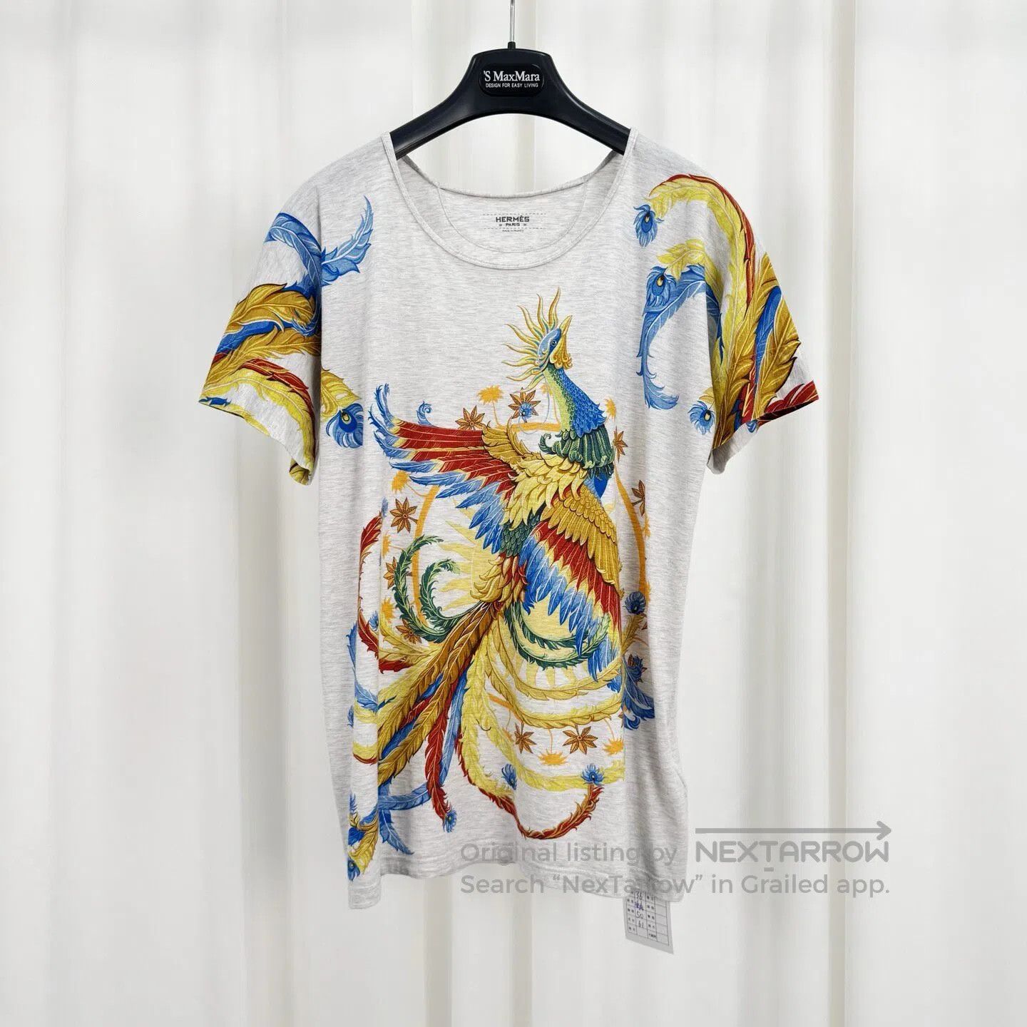 Hermes Hermes Grey Phoenix Print Short Sleeve T-Shirt| Size XS / US 0-2 / IT 36-38 - 1 Thumbnail