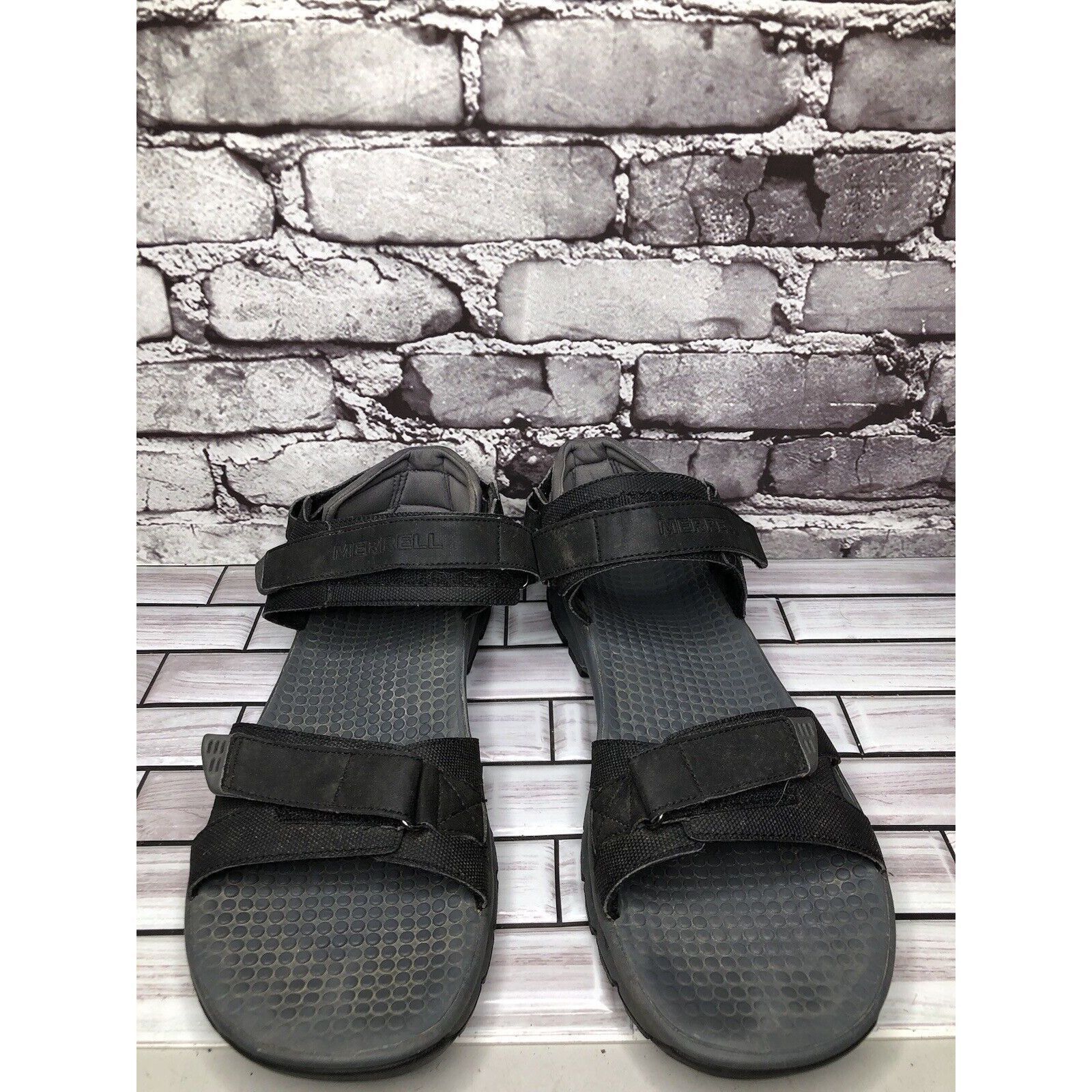 Merrell Merrell Black Synthetic Hiking AnkleStrap Performance Sandal Size US 14 / EU 47 - 2 Thumbnail