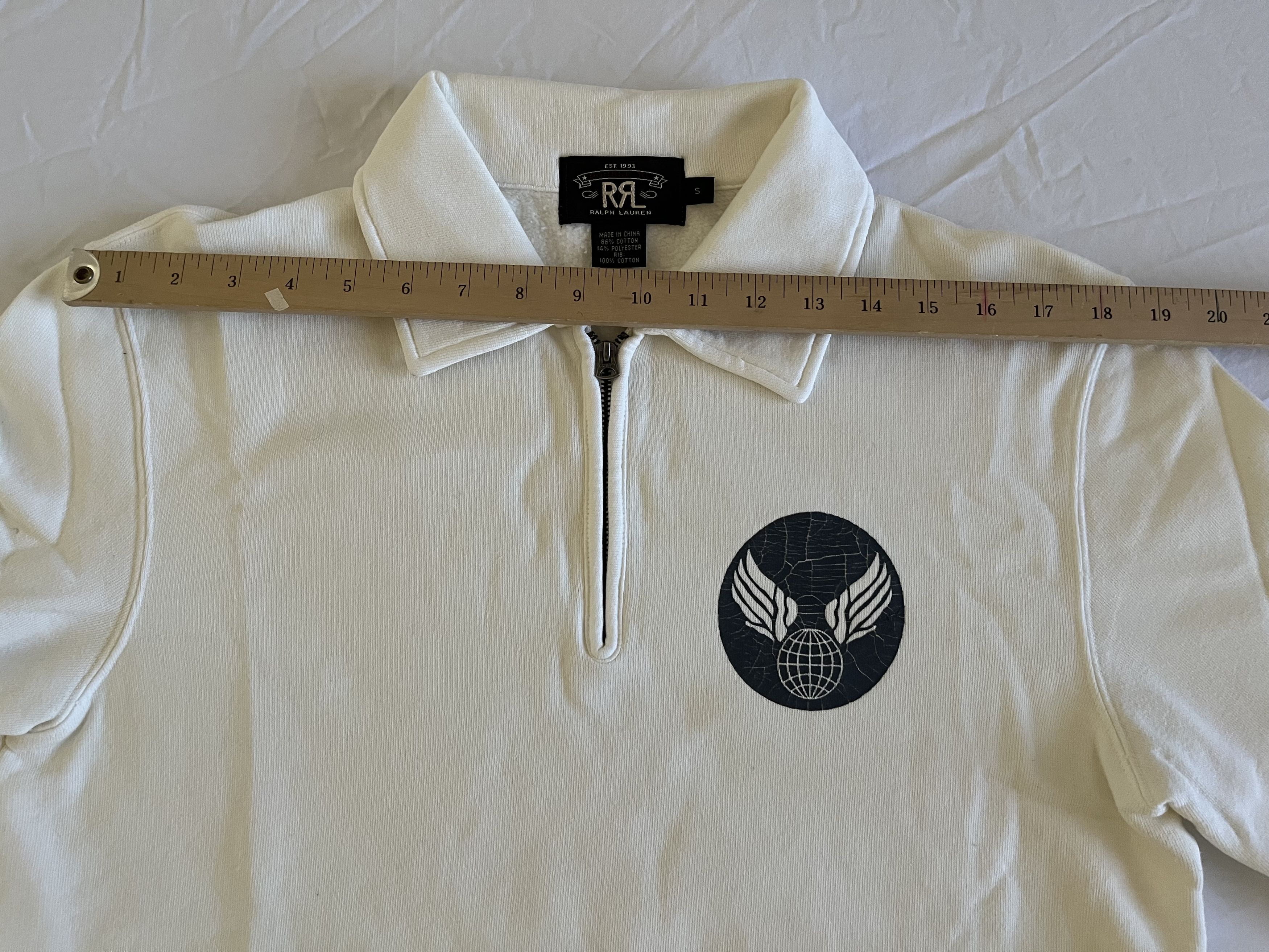 RRL Ralph Lauren RRL Quarter-Zip Pullover Air Force Sweater Small Size US S / EU 44-46 / 1 - 6 Thumbnail