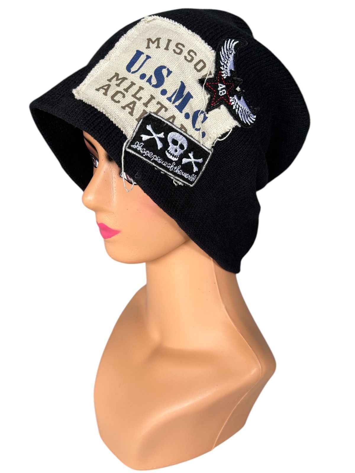 Japanese Brand × Kapital × Vintage U.S.M.C Skull Big Beanie Hats Size ONE SIZE - 1 Thumbnail