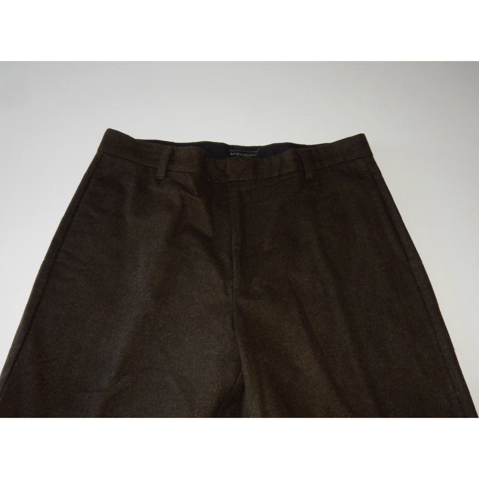 Banana Republic BANANA REPUBLIC Men's Pants Chino Flat Front Wool Blend Brown 36 Regular 28in Inseam Mens Size US 36 / EU 52 - 3 Thumbnail