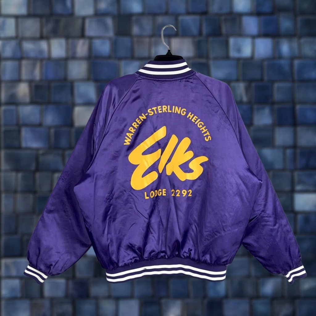 Vintage VINTAGE Nemesis Sportswear Elks Lodge Jacket Mens XL Purple Satin Varsity England? (No) Size US XL / EU 56 / 4 - 1 Thumbnail