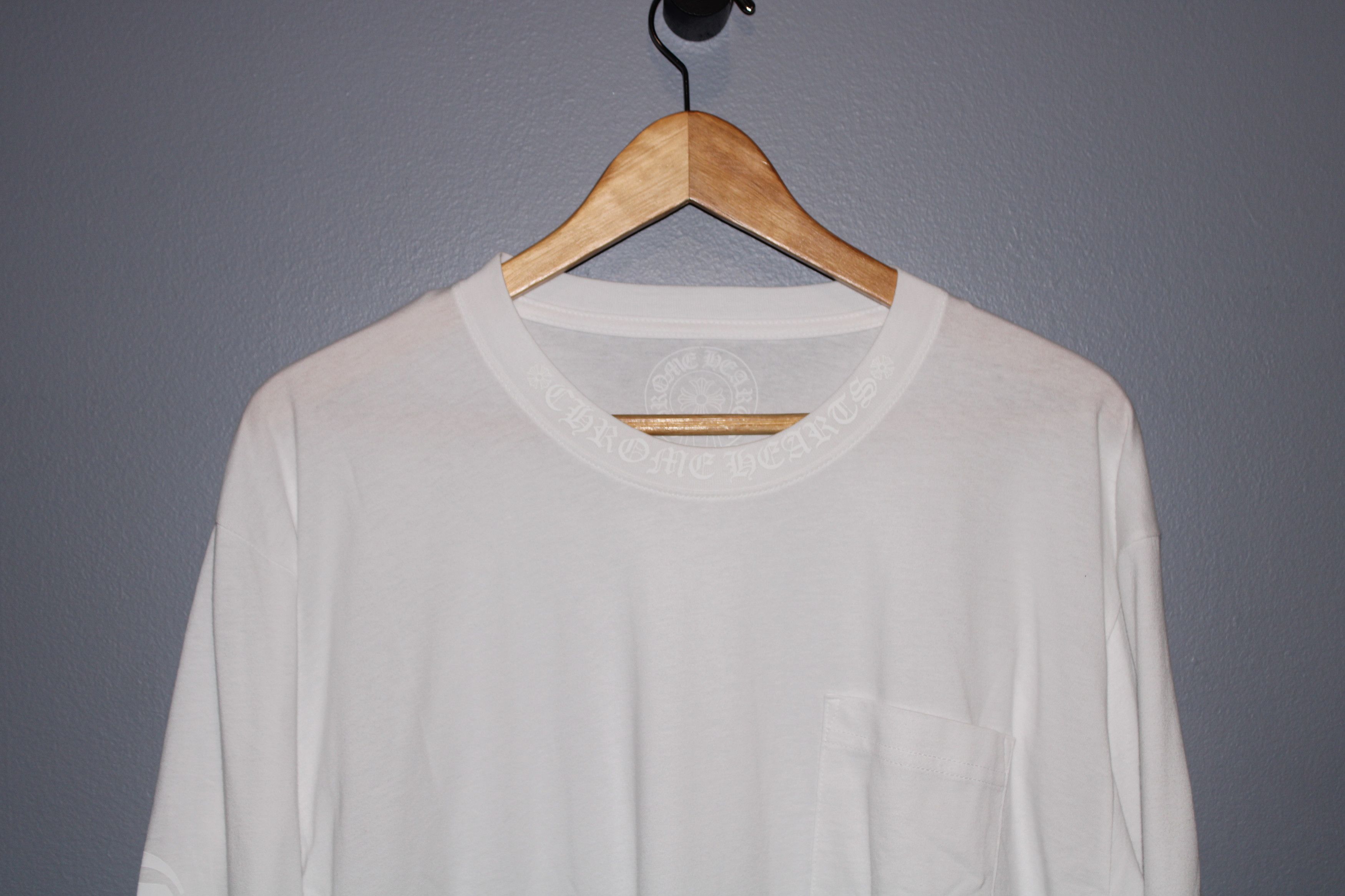 Chrome Hearts CHROME HEARTS WHITE NECK LOGO LONG SLEEVE Size US L / EU 52-54 / 3 - 3 Thumbnail