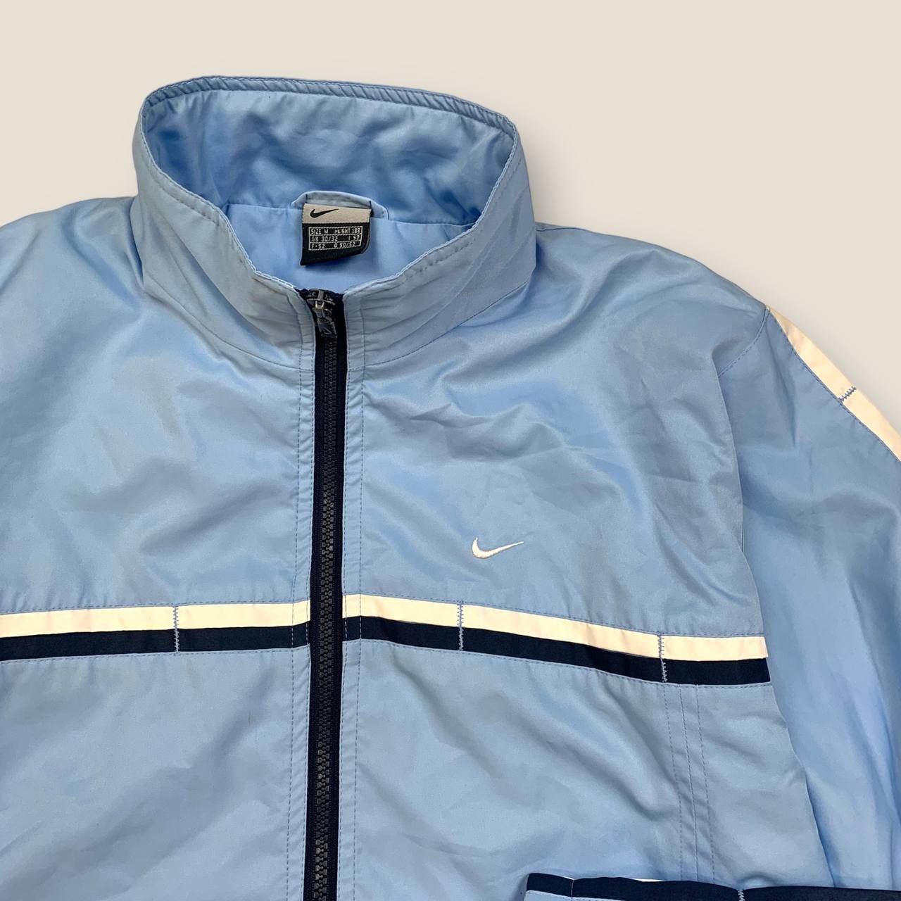 Nike Nike Y2K Baby Blue Full Zip Track Jacket Swoosh Logo Size US M / EU 48-50 / 2 - 3 Thumbnail