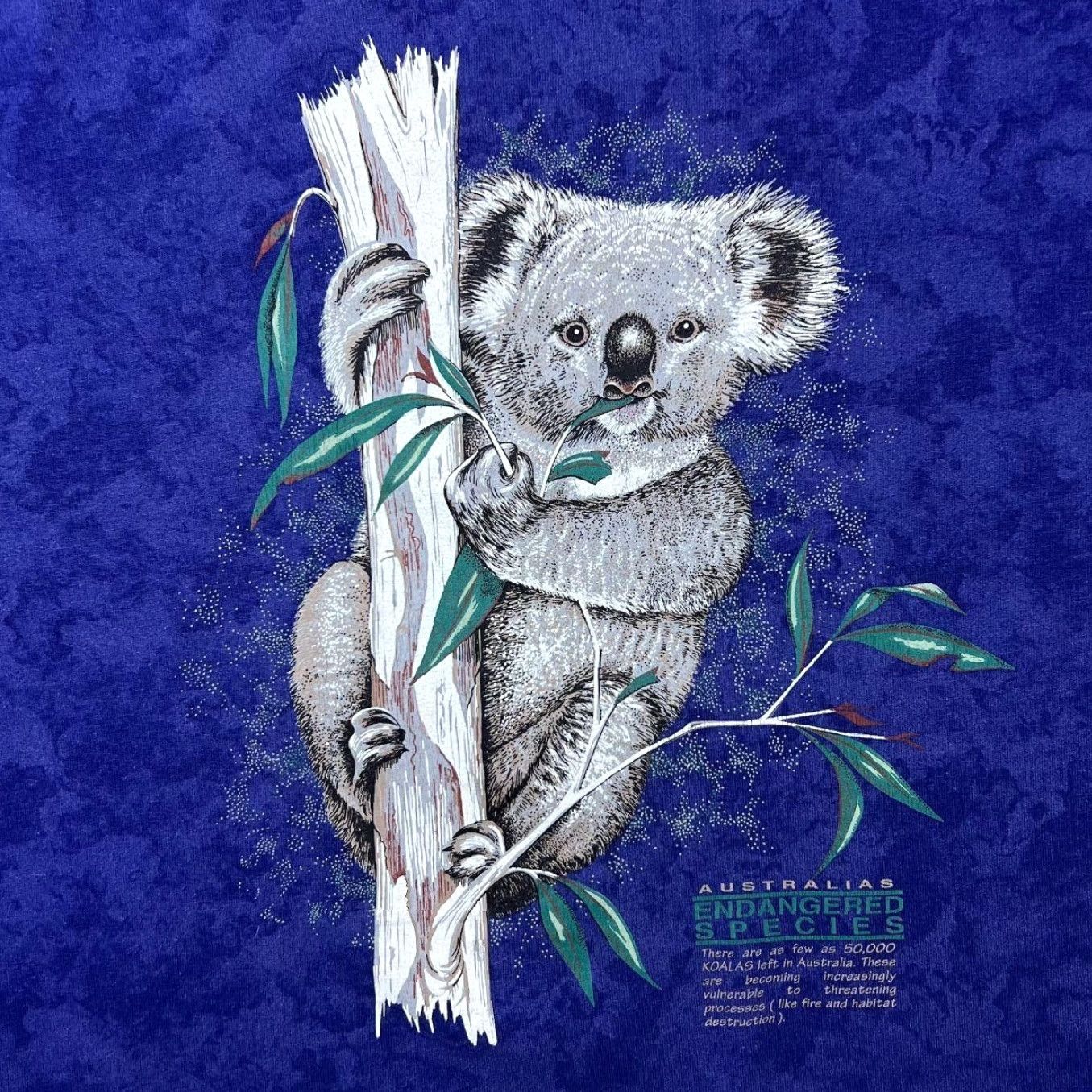Vintage VINTAGE Aussie Themes Endangered Species Koala Souvenir Blue Tie Dye T-Shirt XL Shirt Men Blue Tie Dye Graphic Print 90s/2000s Size US XL / EU 56 / 4 - 3 Thumbnail