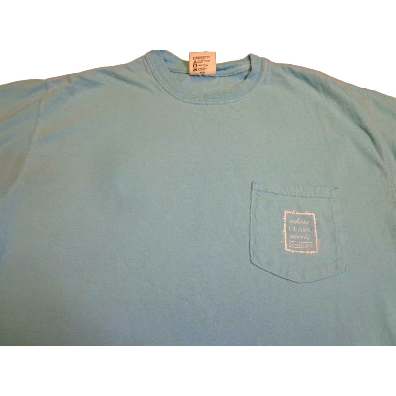 Comfort Colors Comfort Colors T-Shirt Pocket Blue Short Sleeve Medium M Men's Cotton Size US M / EU 48-50 / 2 - 1 Thumbnail