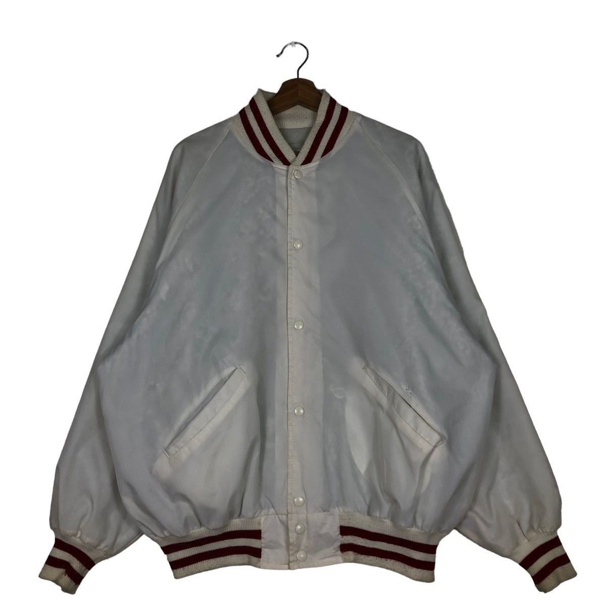 Japanese Brand 🔥Vtg Bomber Jacket Satin Delong Made in USA Size US XL / EU 56 / 4 - 1 Thumbnail