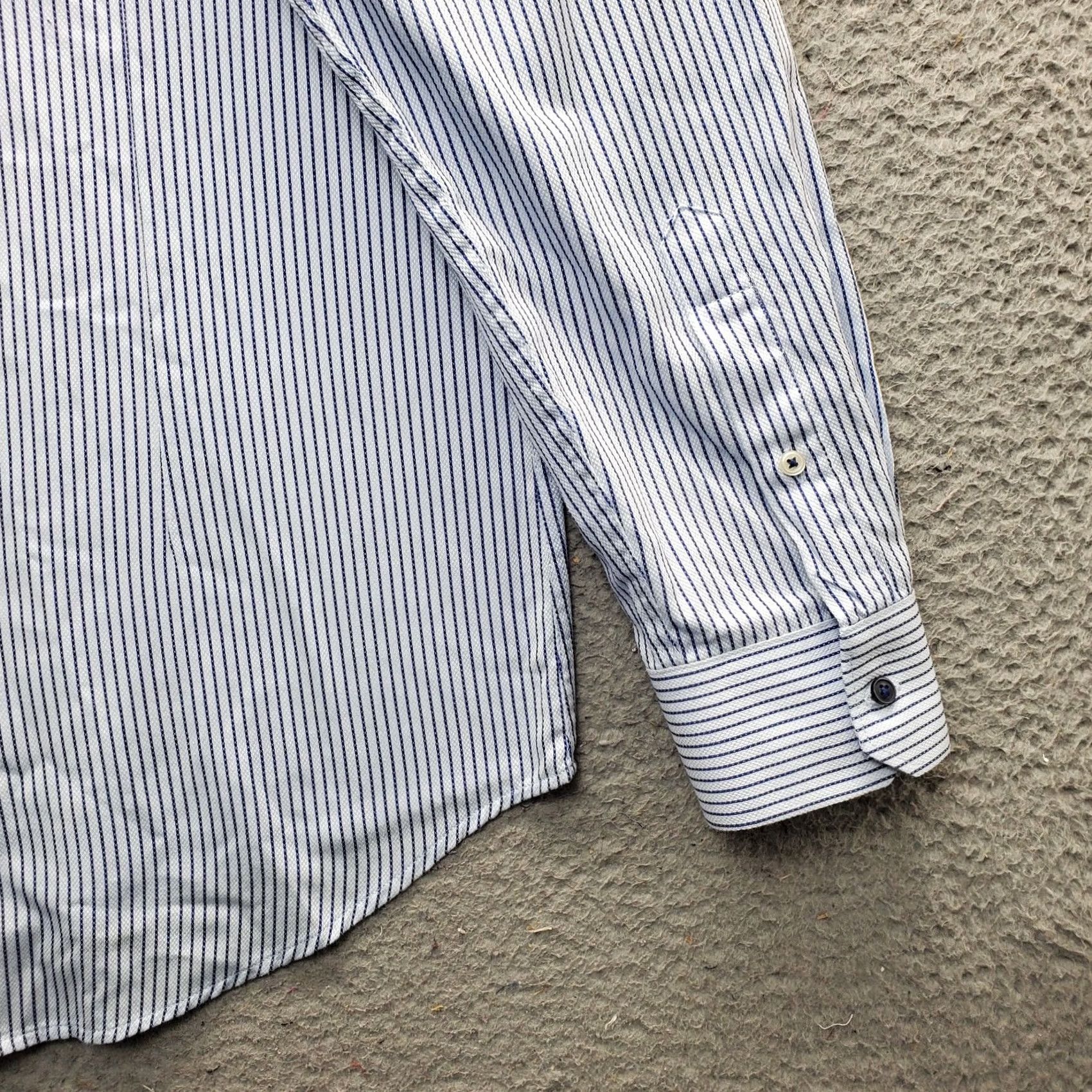 Zara Zara Shirt Mens XL Multicolor Pinstripe Slim Fit Long Sleeve Button Up Size US XL / EU 56 / 4 - 8 Thumbnail