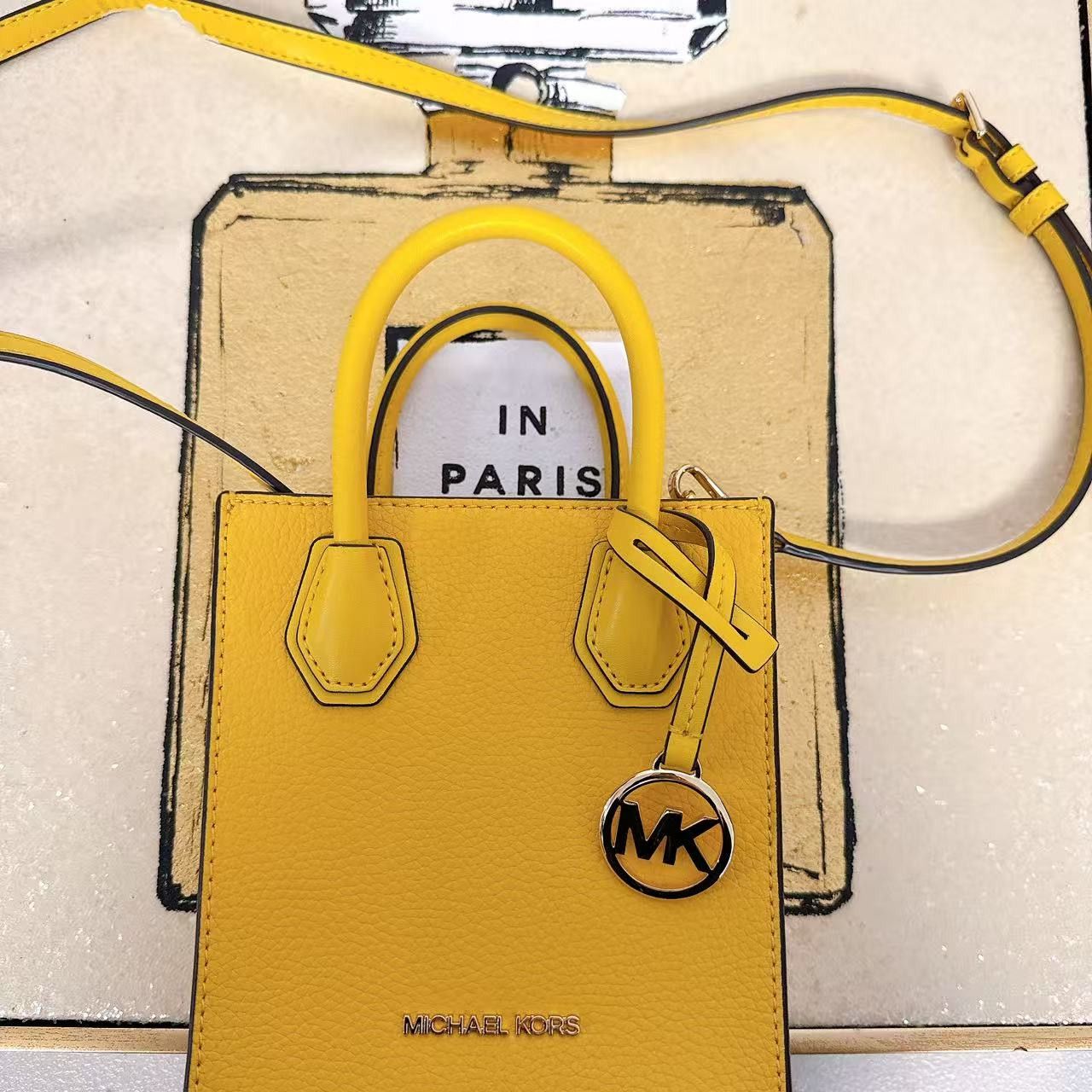 Michael Kors Michael Kors 35S1GM9T0L Mercer Extra-Small Pebbled Leather Size ONE SIZE - 4 Thumbnail