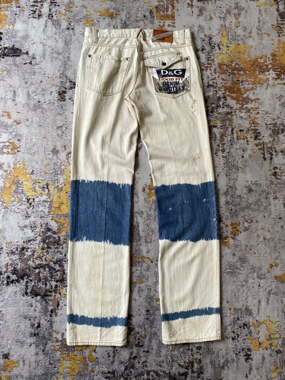 Dolce & Gabbana Dolce & Gabbana Rusty Distressed Bleached Denim Size US 33 - 2 Thumbnail