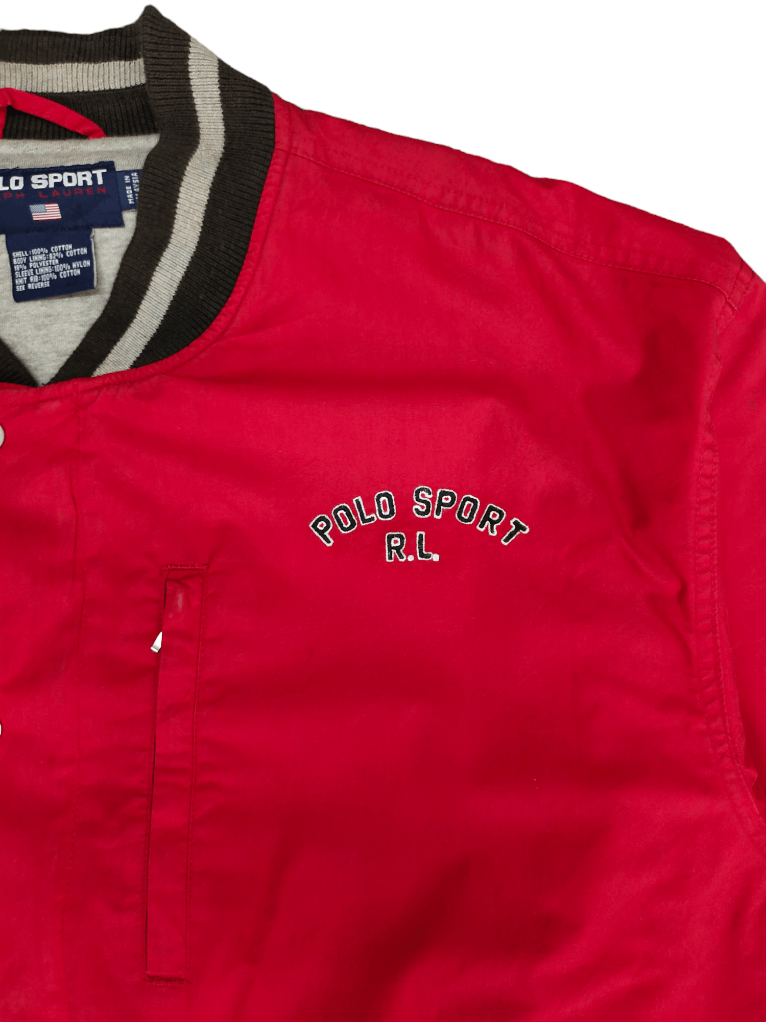 Polo Ralph Lauren 1990s Polo Sport R.L Ralph Lauren Bomber Jacket Size US XL / EU 56 / 4 - 4 Thumbnail