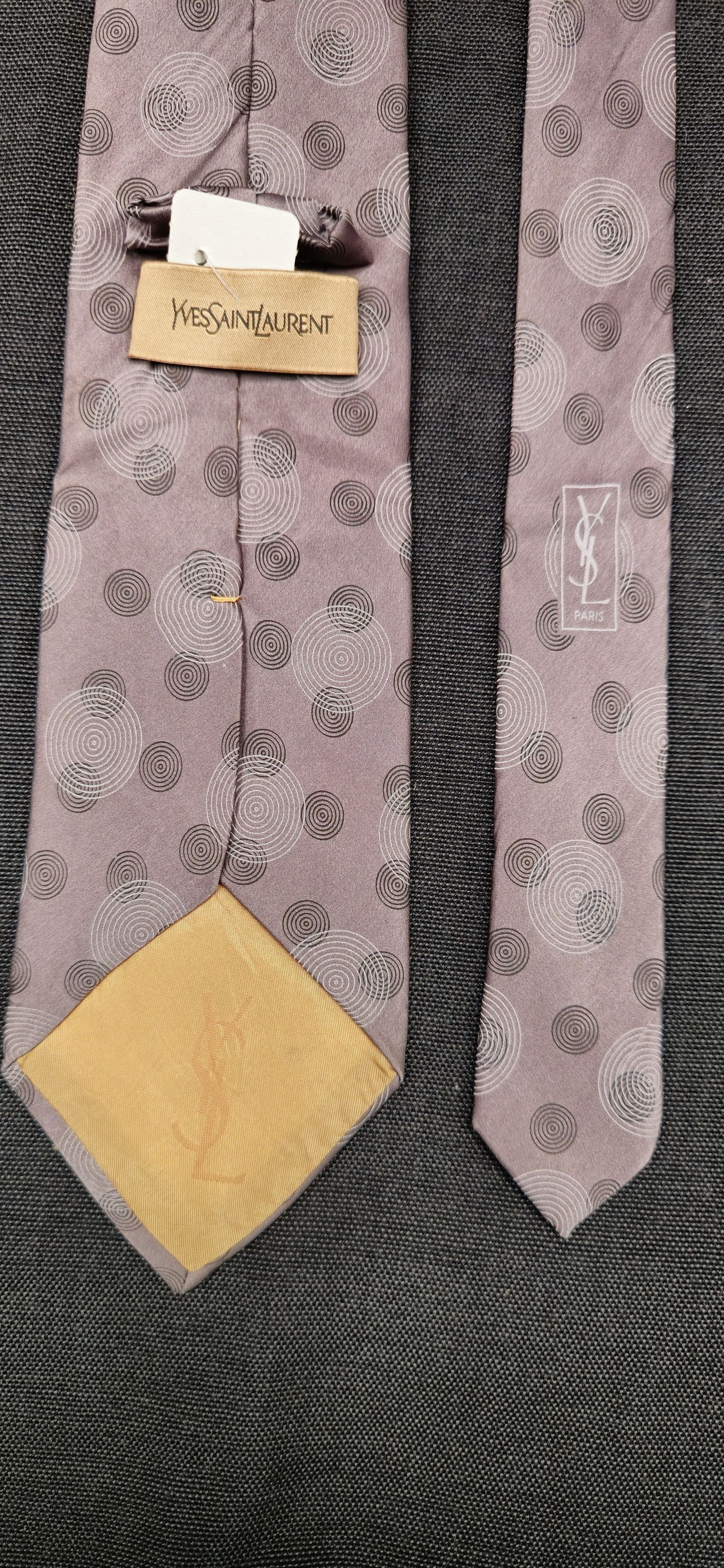 Yves Saint Laurent Yve Saint Laurant silk Tie dots Size ONE SIZE - 7 Thumbnail