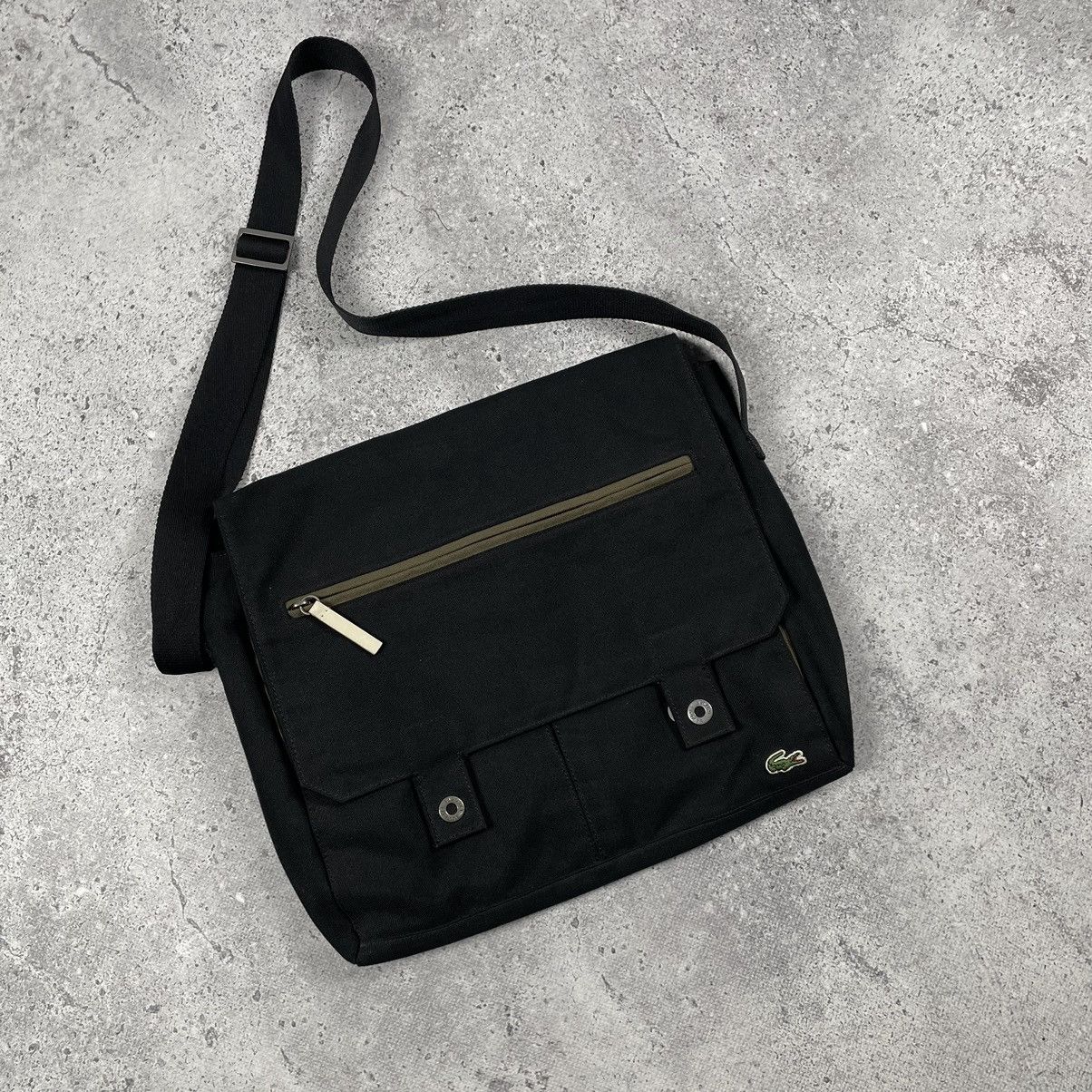 Lacoste Shoulder Messenger Bag in Black, Men's