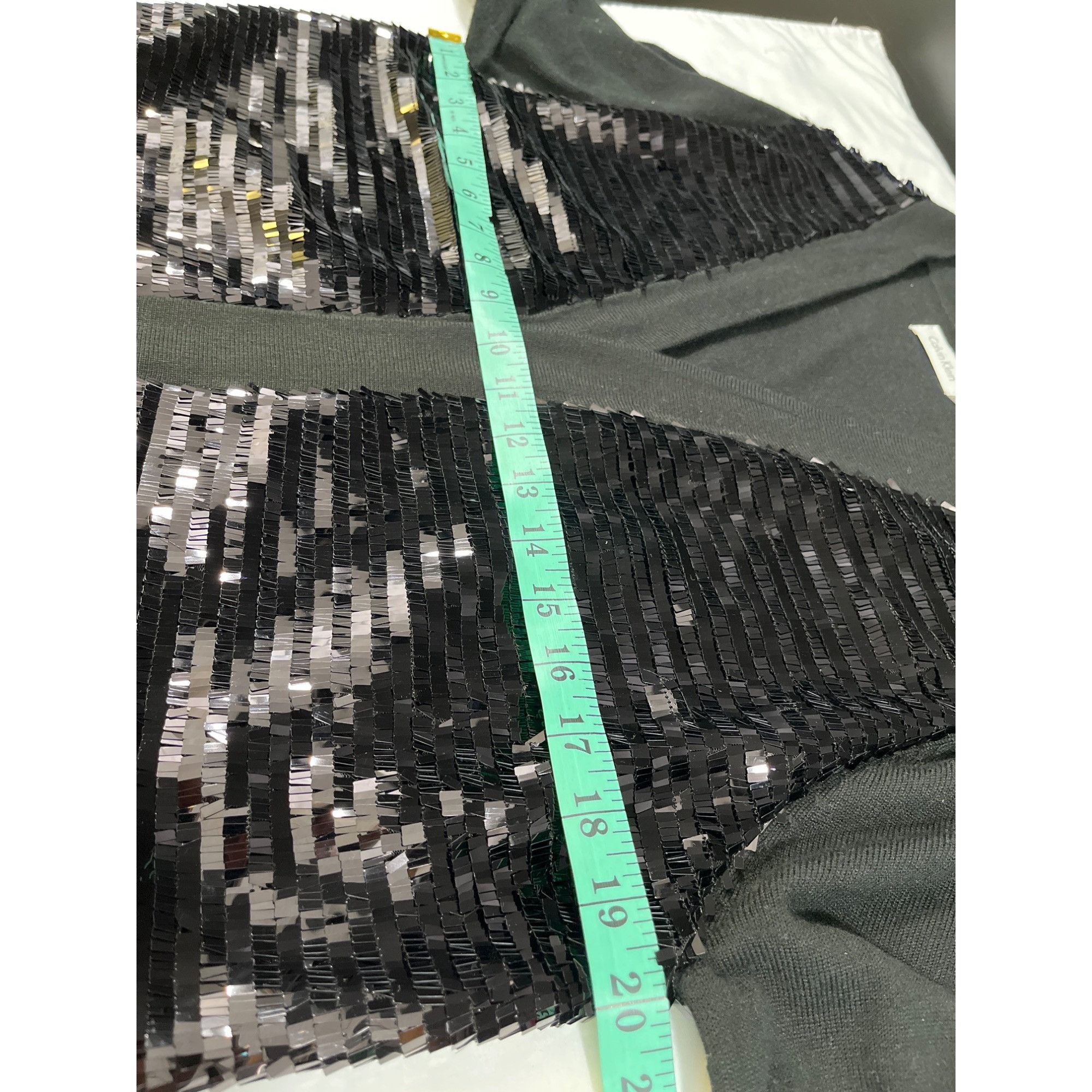 Calvin Klein Calvin Klein Women's Black Sequin Sweater/Cardigan Size XL S Size XL / US 12-14 / IT 48-50 - 6 Thumbnail