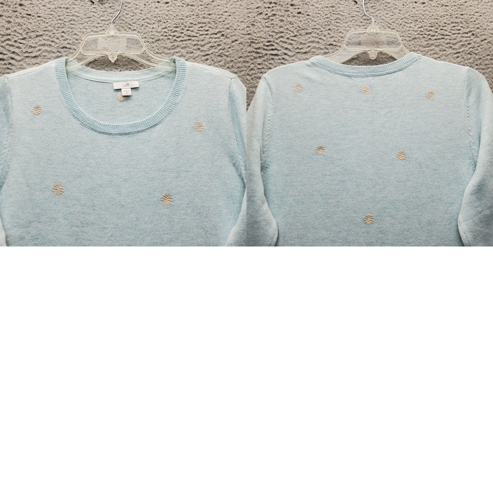 J. Jill J. Jill Sweater Womens Size M Multicolor Dot Embroidered Long Sleeve Pullover Size M / US 6-8 / IT 42-44 - 8 Thumbnail