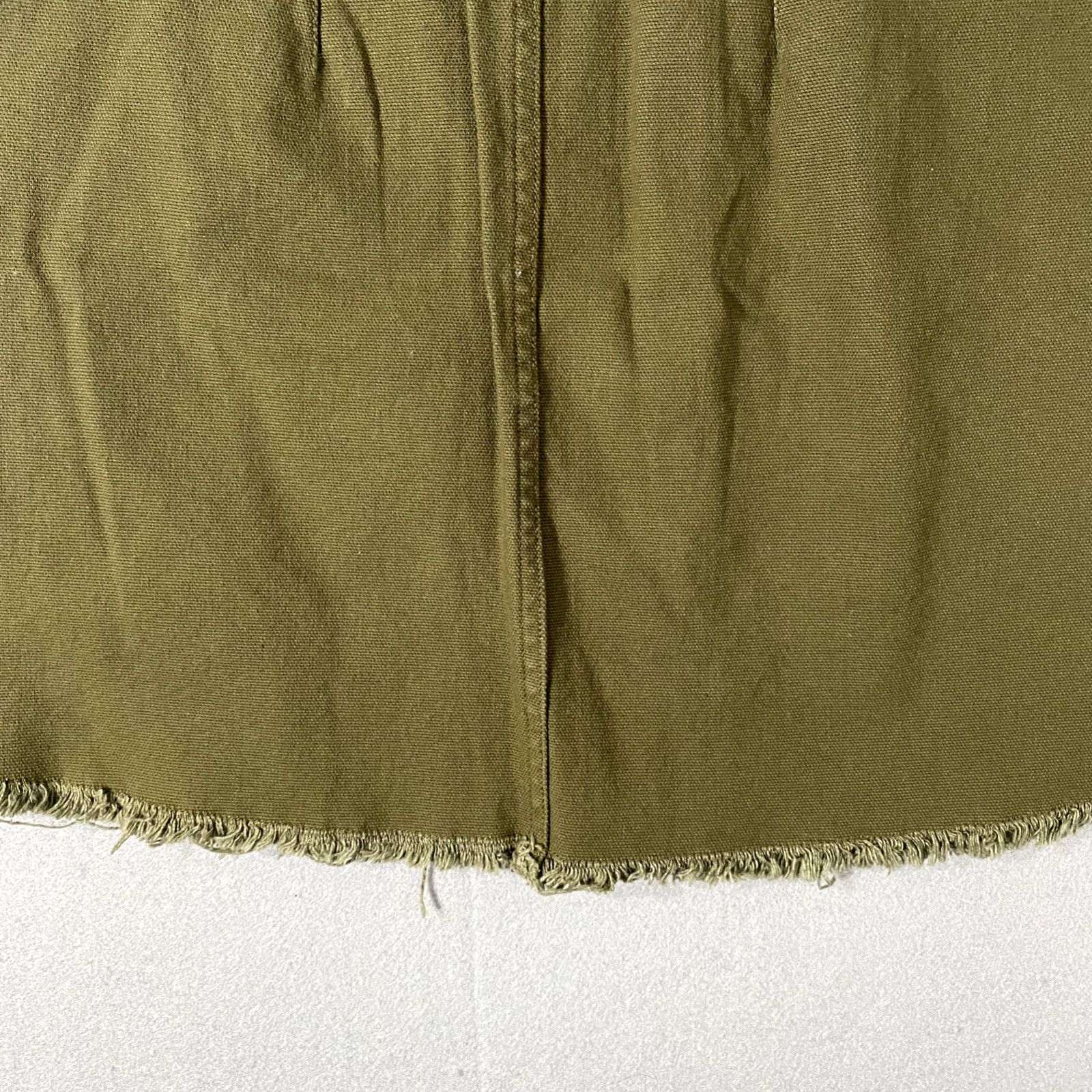 Madewell Madewell A Line Mini Button Up Raw Hem Green Skirt Womans 2 Size 26" / US 2 / IT 38 - 6 Thumbnail