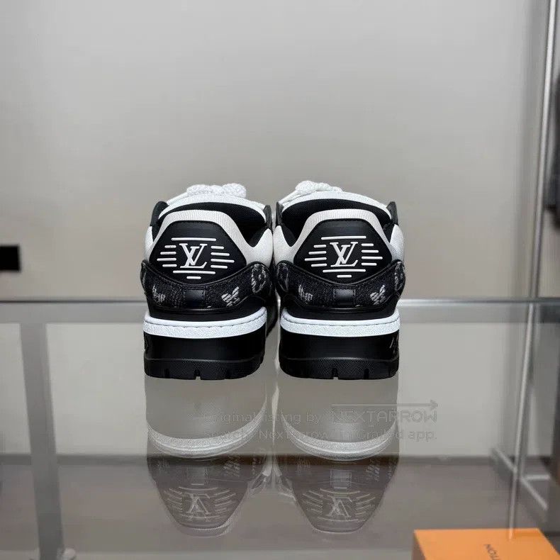 Louis Vuitton Louis Vuitton Trainer Maxi Black and White Denim Fat Ding Size US 6.5 / EU 39-40 - 5 Thumbnail