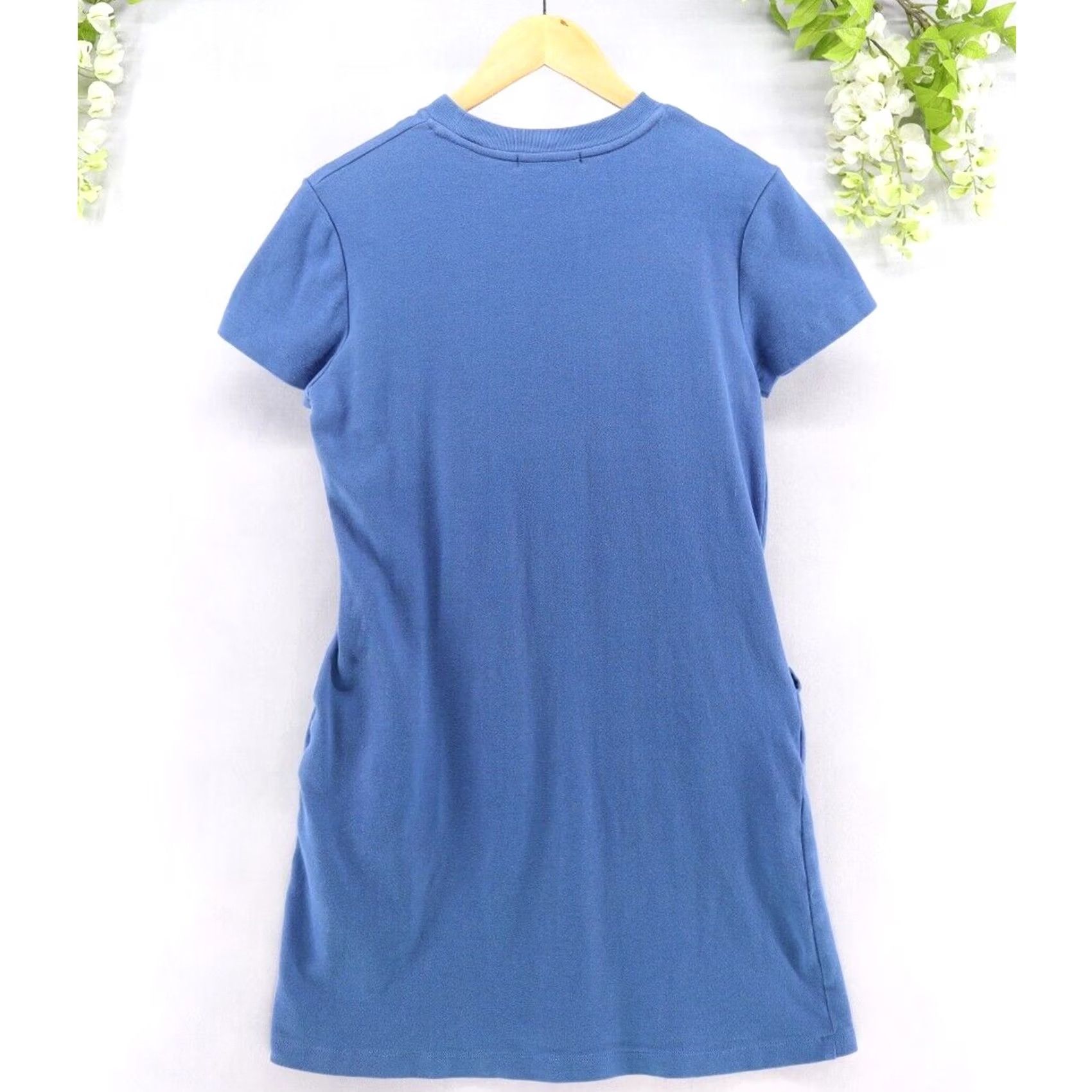 Hush Puppies Hush Puppies Women's Blue Crew Neck Short Sleeve Mini Dress Sz S Size 28" / US 6 / IT 42 - 2 Thumbnail