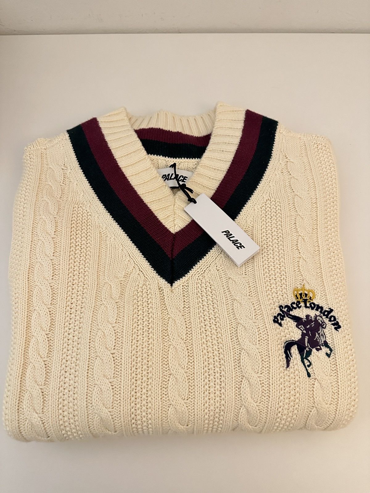 Palace Palace Ecru Cricket Jumper Size US M / EU 48-50 / 2 - 2 Thumbnail