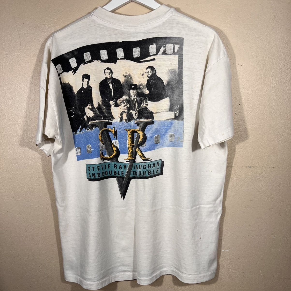 Hanes × Vintage Vintage 1989 Rare Jeff Beck’: Guitar Shop T Shirt Stevie Ray Size US L / EU 52-54 / 3 - 4 Thumbnail