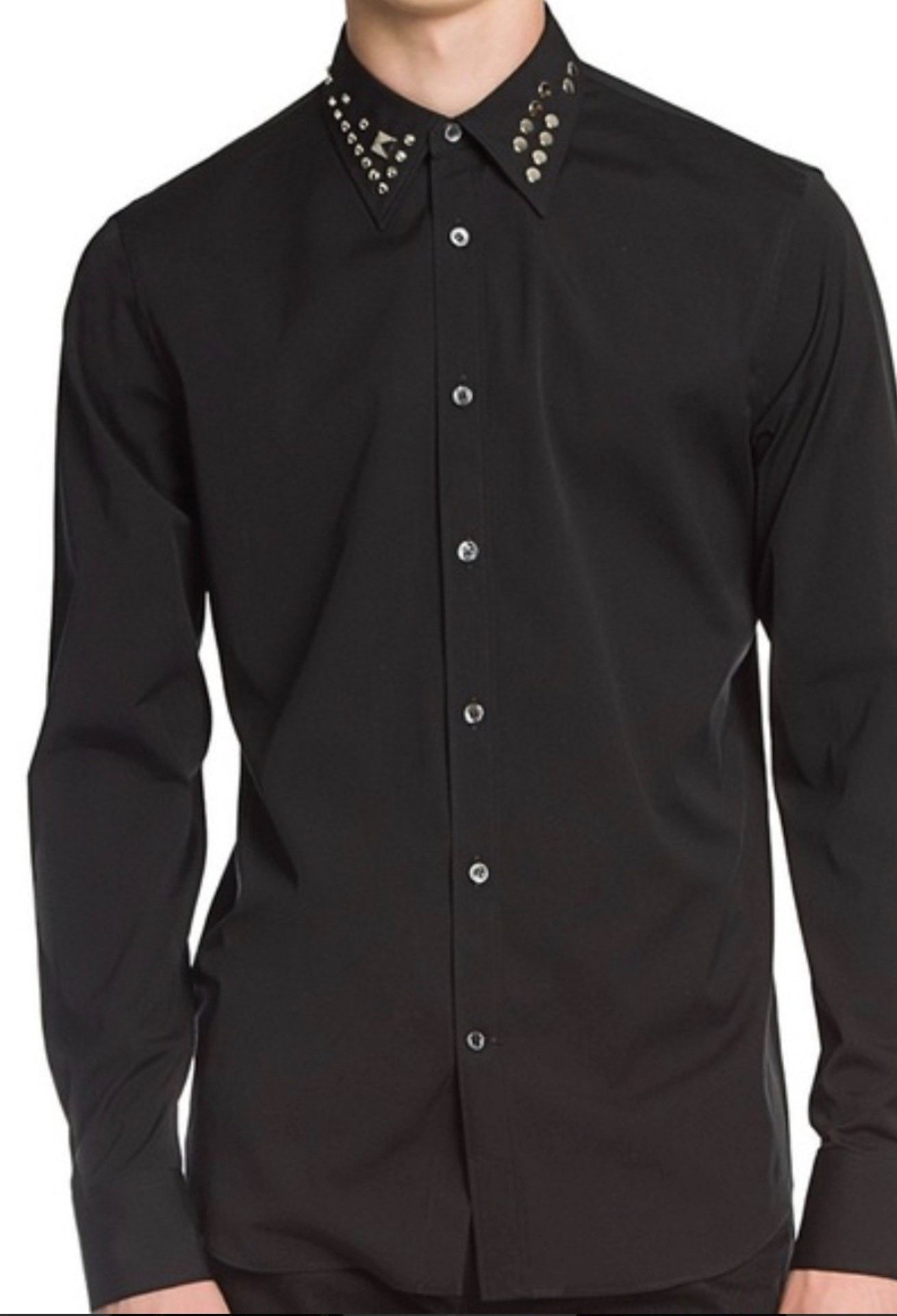 Alexander McQueen Alexander McQueen Rivet Collar Cotton Shirt Size US M / EU 48-50 / 2 - 1 Thumbnail