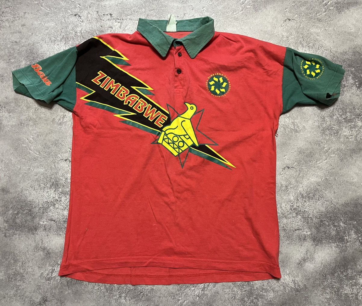 Bata Vintage 80s 90s Zimbabwe Cricket Union Bata Jersey Rare Size US XL / EU 56 / 4 - 1 Thumbnail
