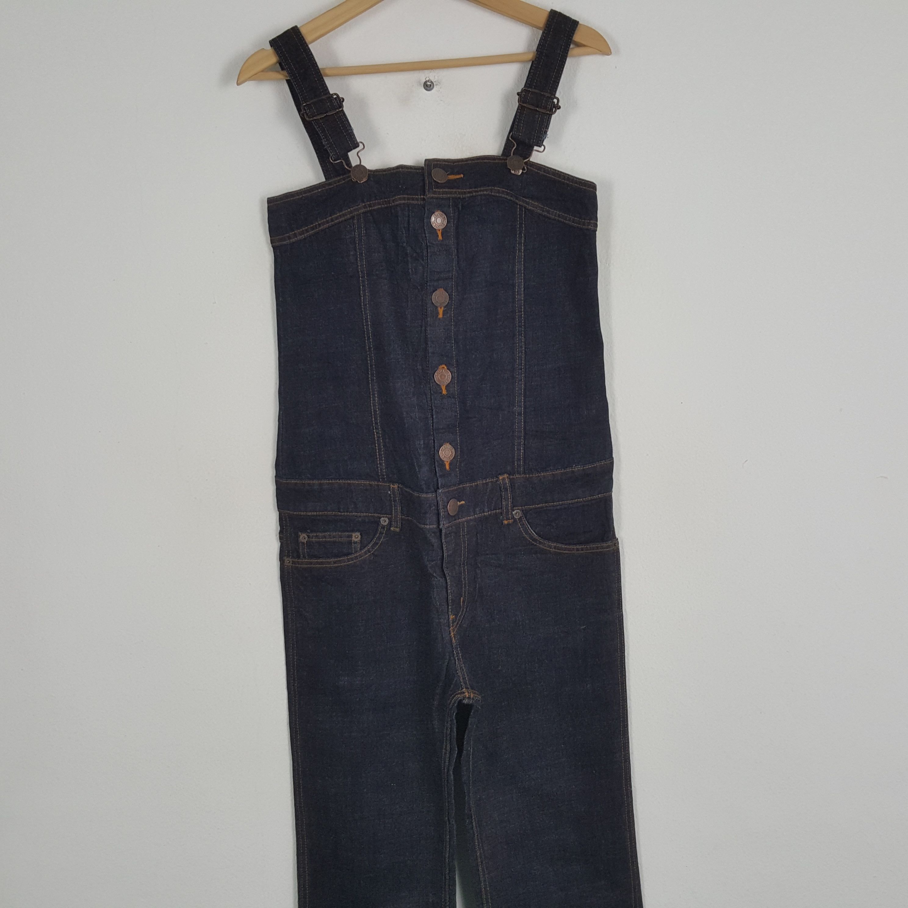 Vintage Vintage X-GIRL Japanese Fashion Brand Overall Denim Jeans Size 35" - 2 Thumbnail