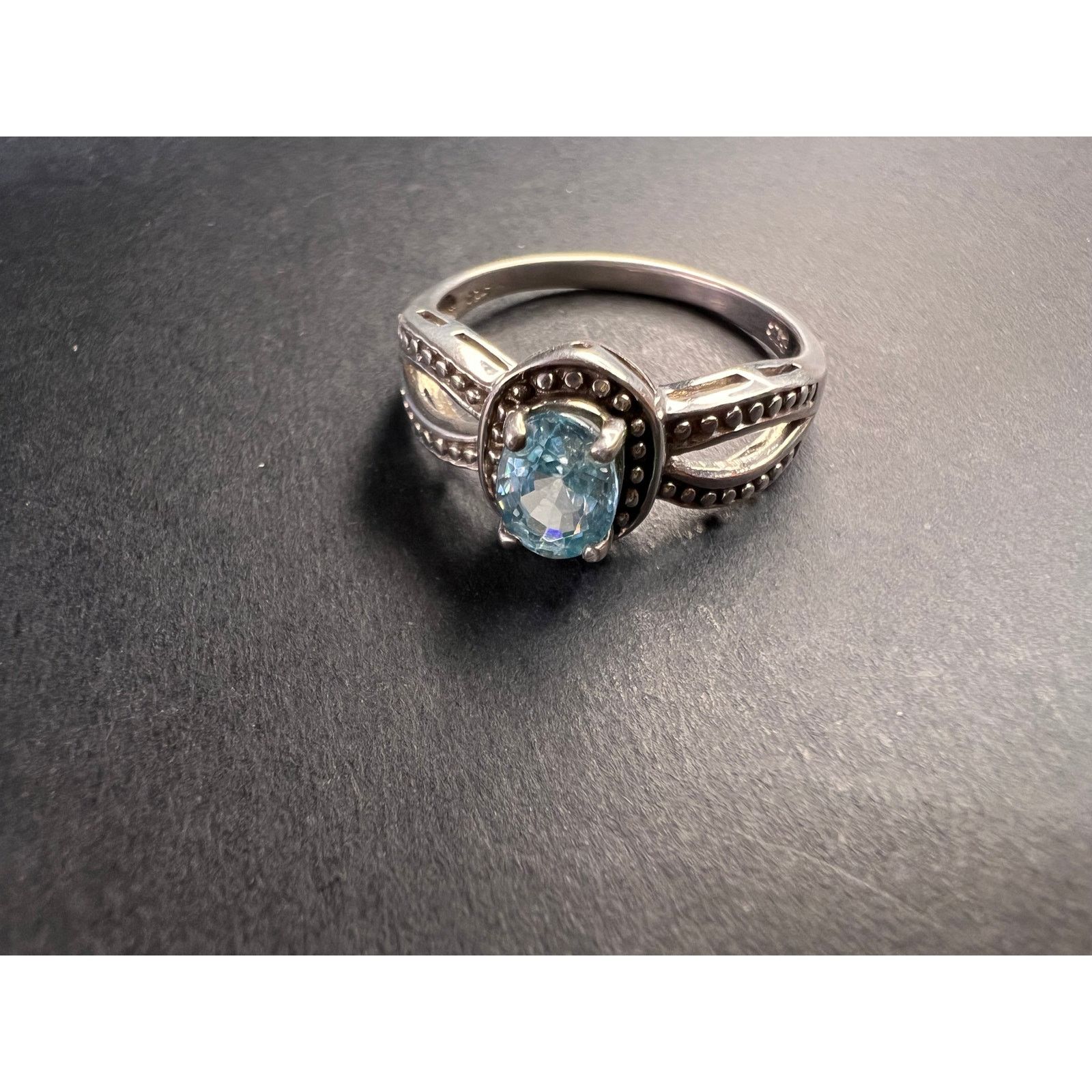 Other Blue topaz sterling silver ring size 9 Size ONE SIZE - 4 Thumbnail