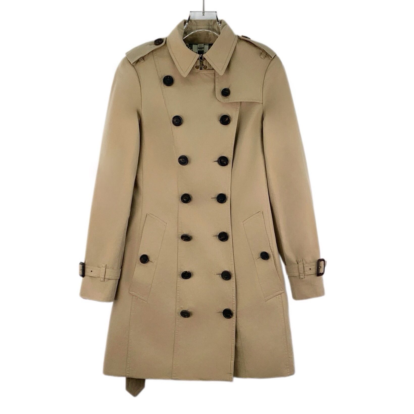 Burberry Burberry Cotton Brown Coat XS Women Size XS / US 0-2 / IT 36-38 - 1 Thumbnail
