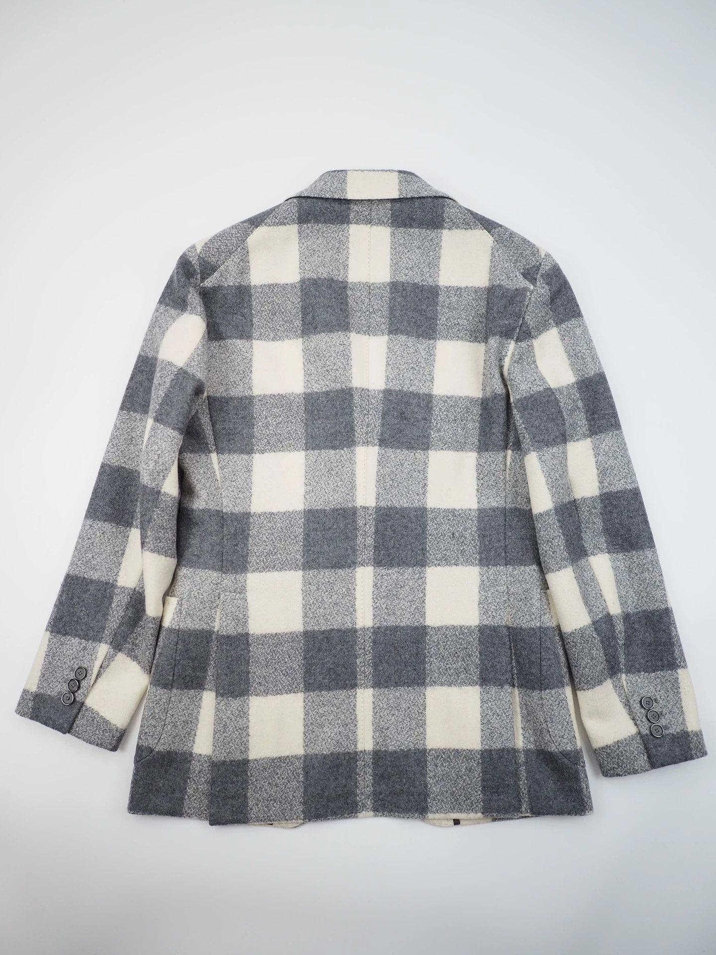 Tagliatore Tagliatore gray and white checkerboard wool blazer Size S / US 4 / IT 40 - 2 Thumbnail