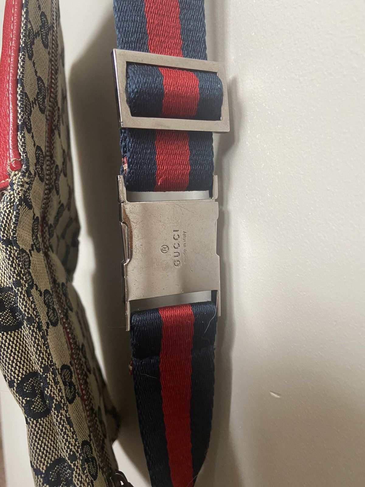 Gucci × Vintage GUCCI GG Canvas Double Pocket Belt Bum Bag Size ONE SIZE - 2 Thumbnail