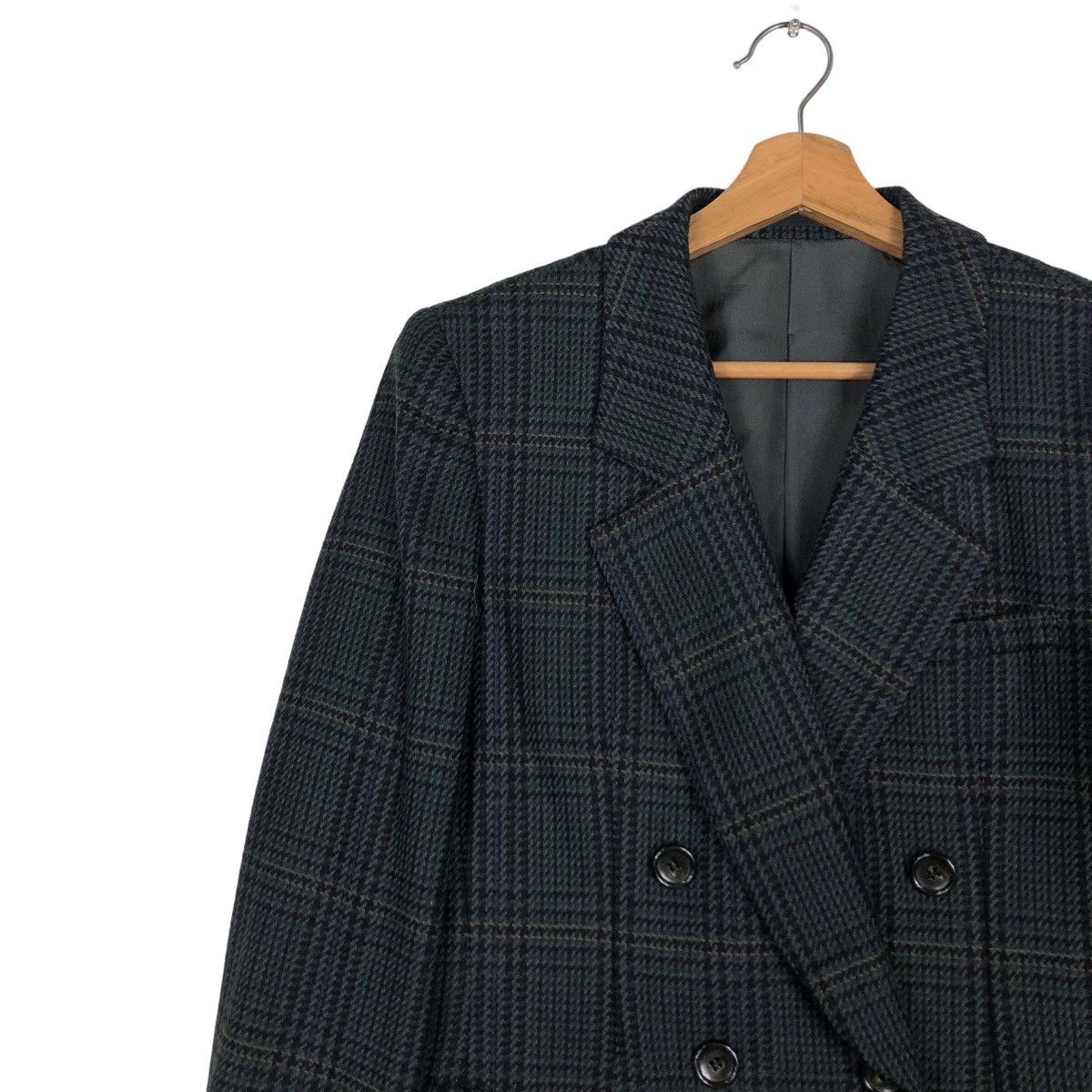 Burberry 🔥Vintage Burberrys Double Breast Coats Jacket Tartan Design Size US M / EU 48-50 / 2 - 7 Thumbnail