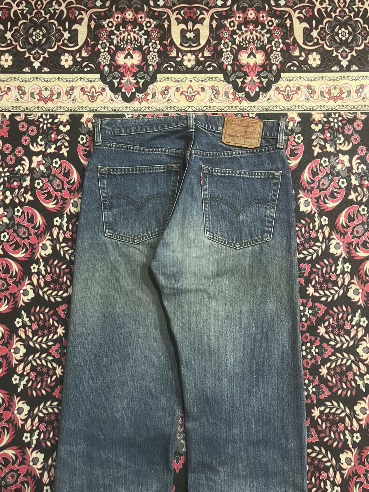 Levi's Vintage Y2K Levi’s 512 Blue Washed Straight Leg Jeans Size US 32 / EU 48 - 6 Thumbnail