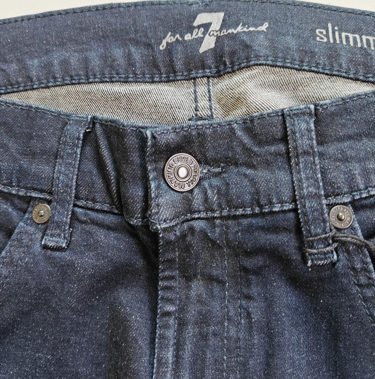 7 For All Mankind 7 For All ManKind Slimmy Tapered River Water Jeans T / 6015 Size US 32 / EU 48 - 3 Thumbnail