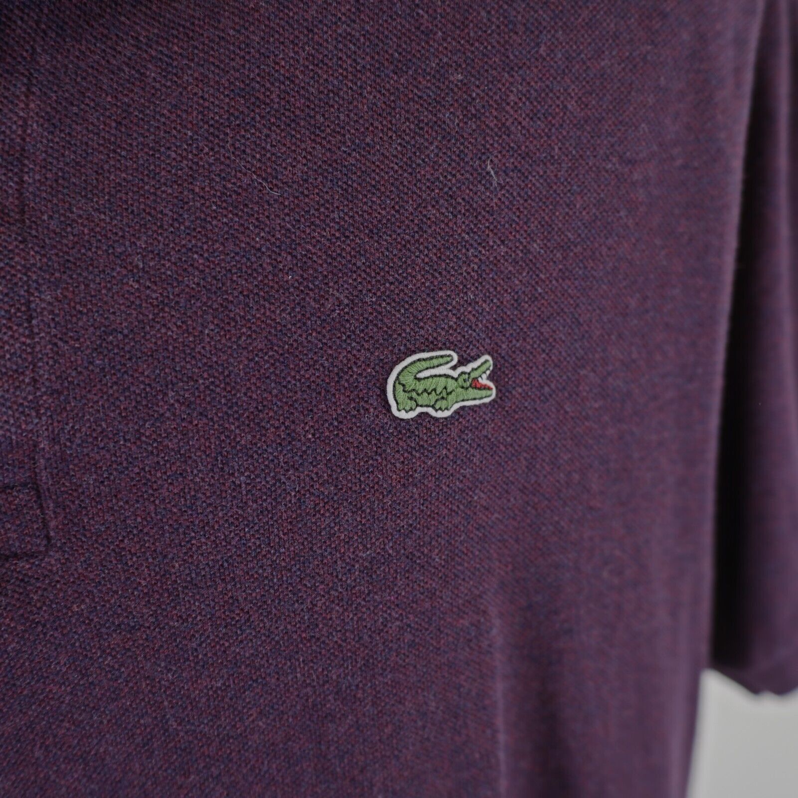 Lacoste Lacoste Purple W/ Blue Spec Size 7 Classic Fit Collared Polo Size US XL / EU 56 / 4 - 2 Thumbnail
