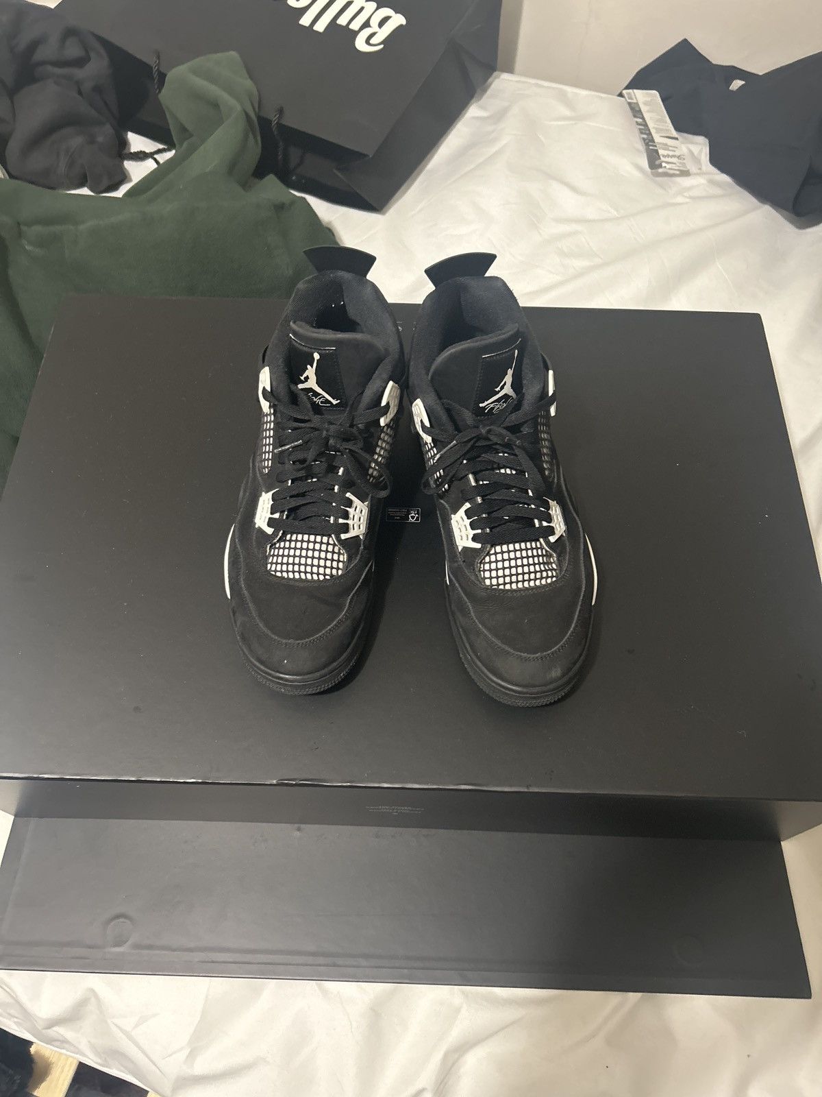 Jordan Brand Jordan 4 black and white lightings Size US 13 / EU 46 - 2 Thumbnail