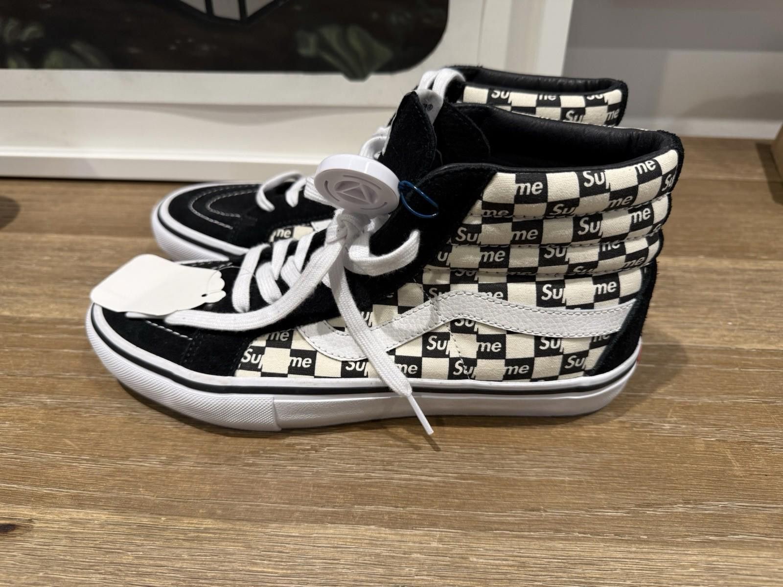 Size VANS Supreme x Sk8-Hi Pro Checkered Black