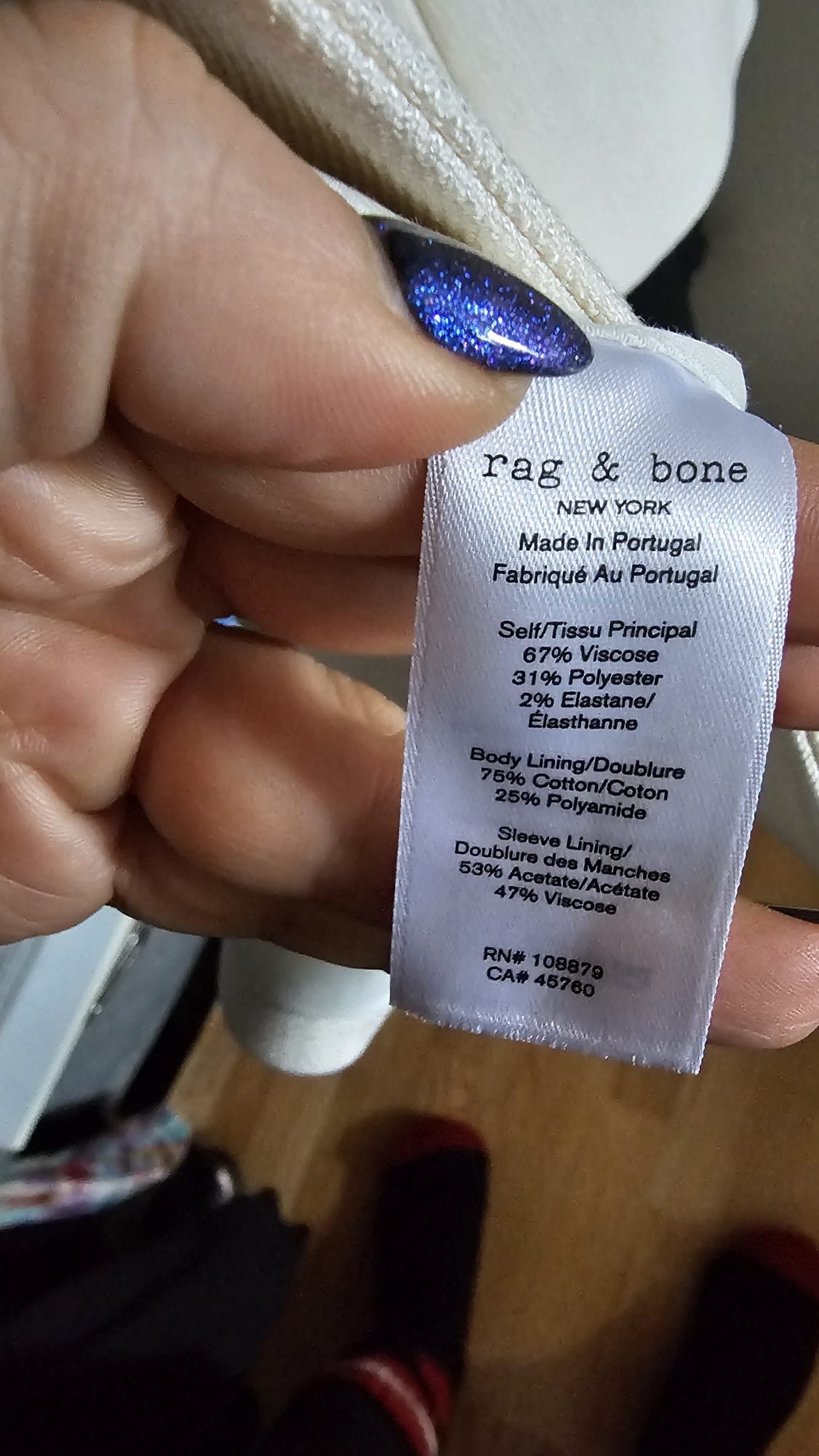 Rag & Bone Ivory Suzanne Blazer | Rag & Bone Size XXS / US 00 / IT 34 - 7 Thumbnail