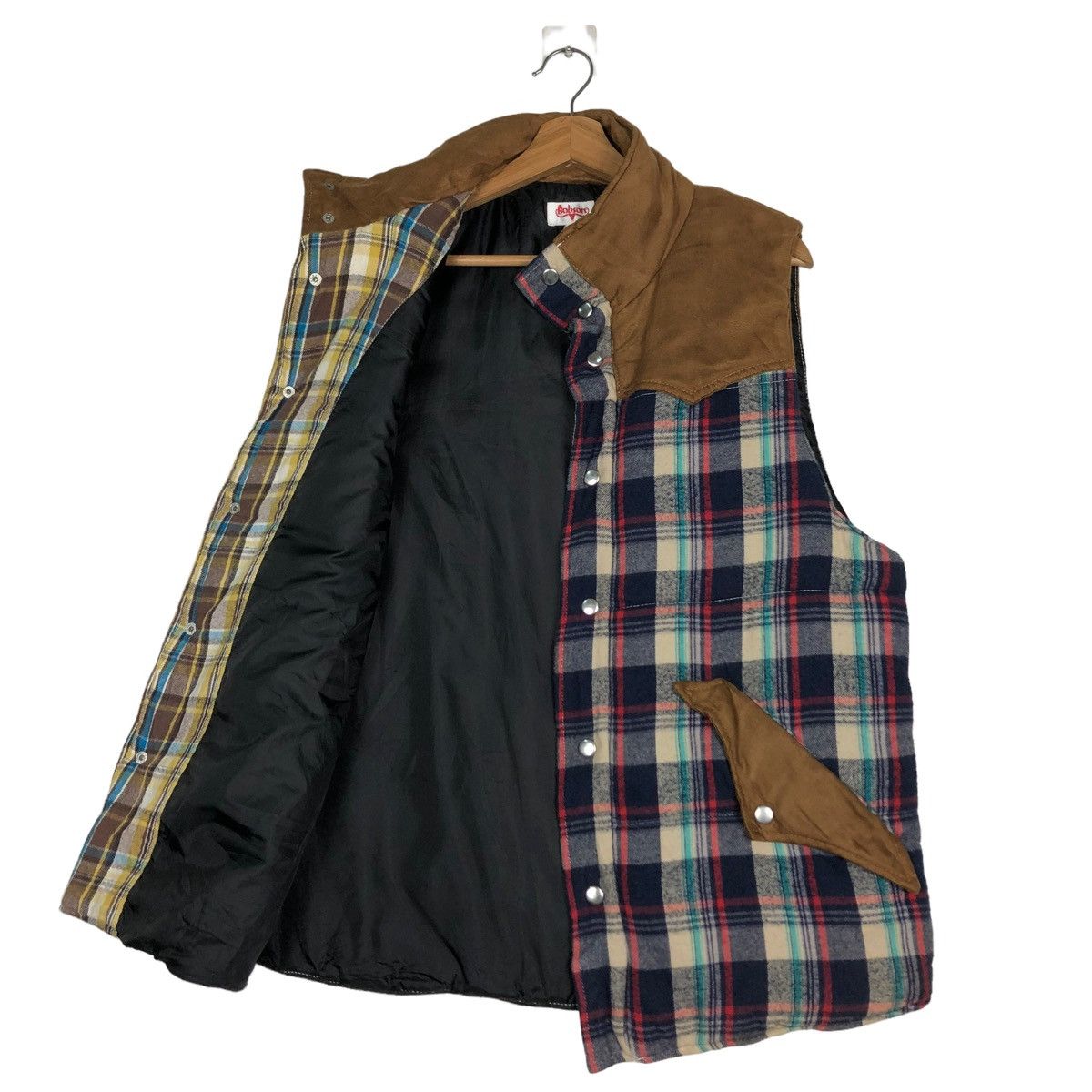 Japanese Brand 🔥VINTAGE TANK TOP PUFFER TARTAN DESIGN BOBSON USA Size US L / EU 52-54 / 3 - 11 Thumbnail