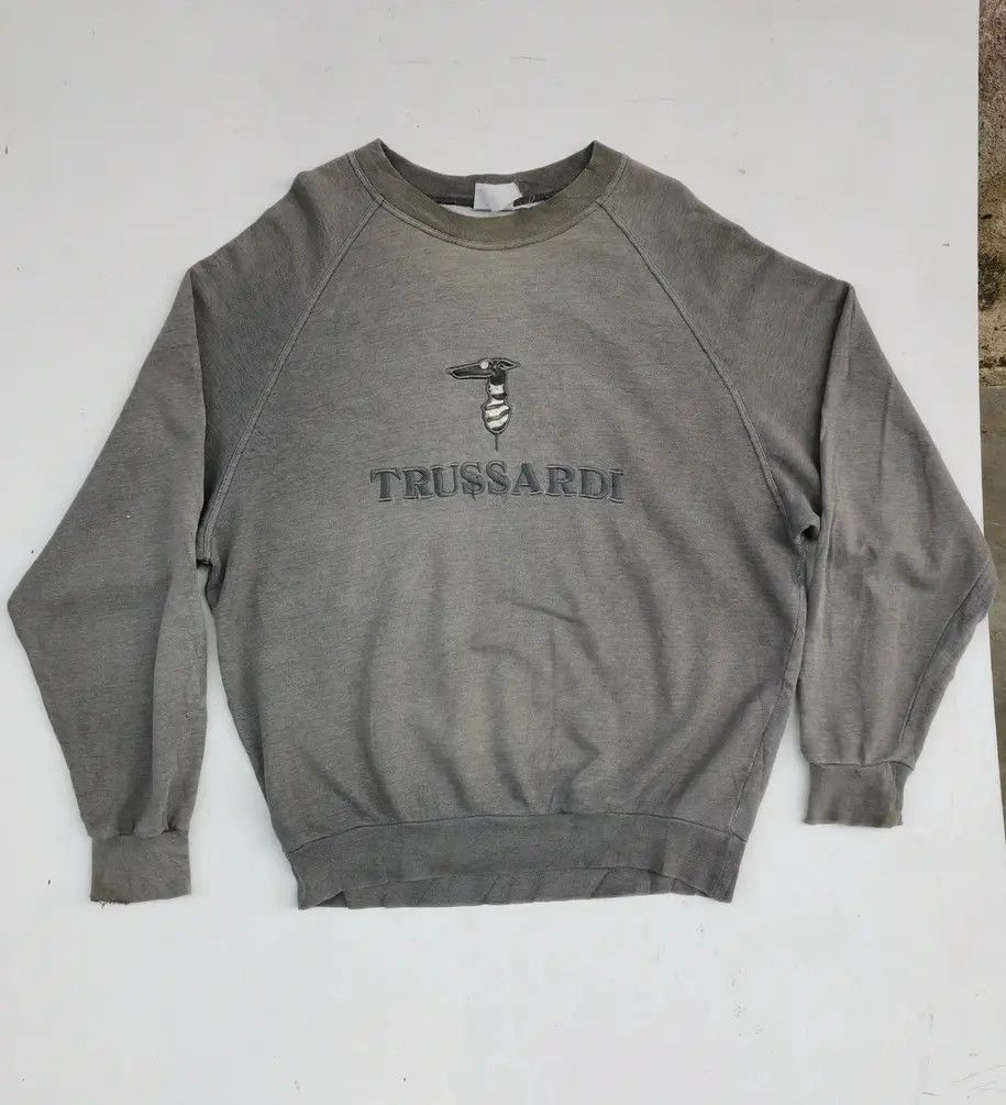 Trussardi Vintage!!! Trussardi Embroidered Sweatshirt Size US XL / EU 56 / 4 - 10 Thumbnail