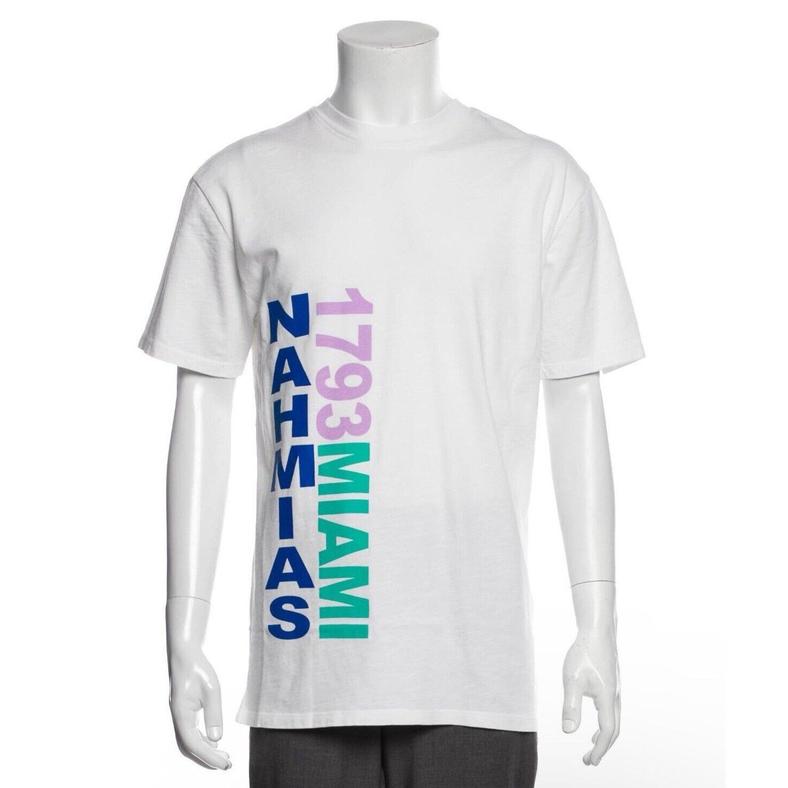 Nahmias Miami Graphic T-Shirt Men Size XS NWT White