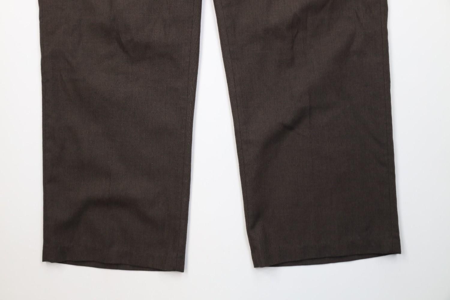 Vintage Vintage 70s Streetwear Wool Wide Leg Chino Pants Brown USA Size US 44 / EU 60 - 4 Thumbnail