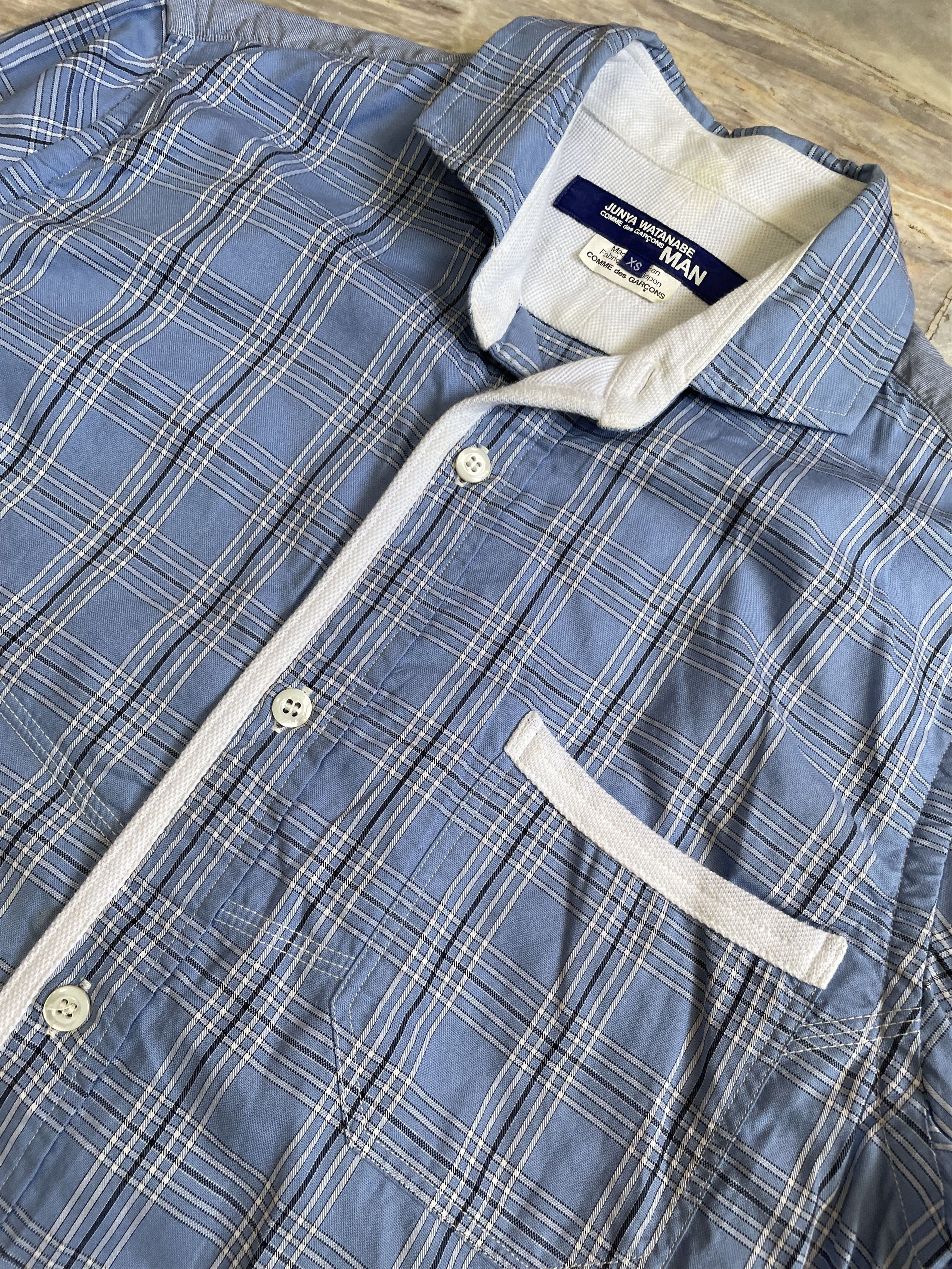 Comme des Garcons × Junya Watanabe JUNYA WATANABE CDG - Check Longsleeve Polo -AD2012 Size US XS / EU 42 / 0 - 5 Thumbnail