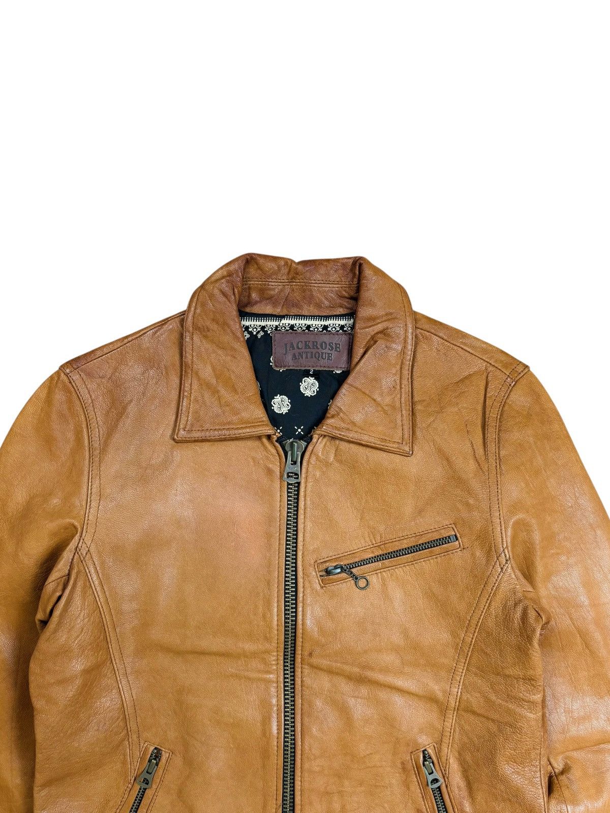 JACKROSE Archive Jackrose - Paisley Liner Biker Leather Jacket Size US M / EU 48-50 / 2 - 6 Thumbnail