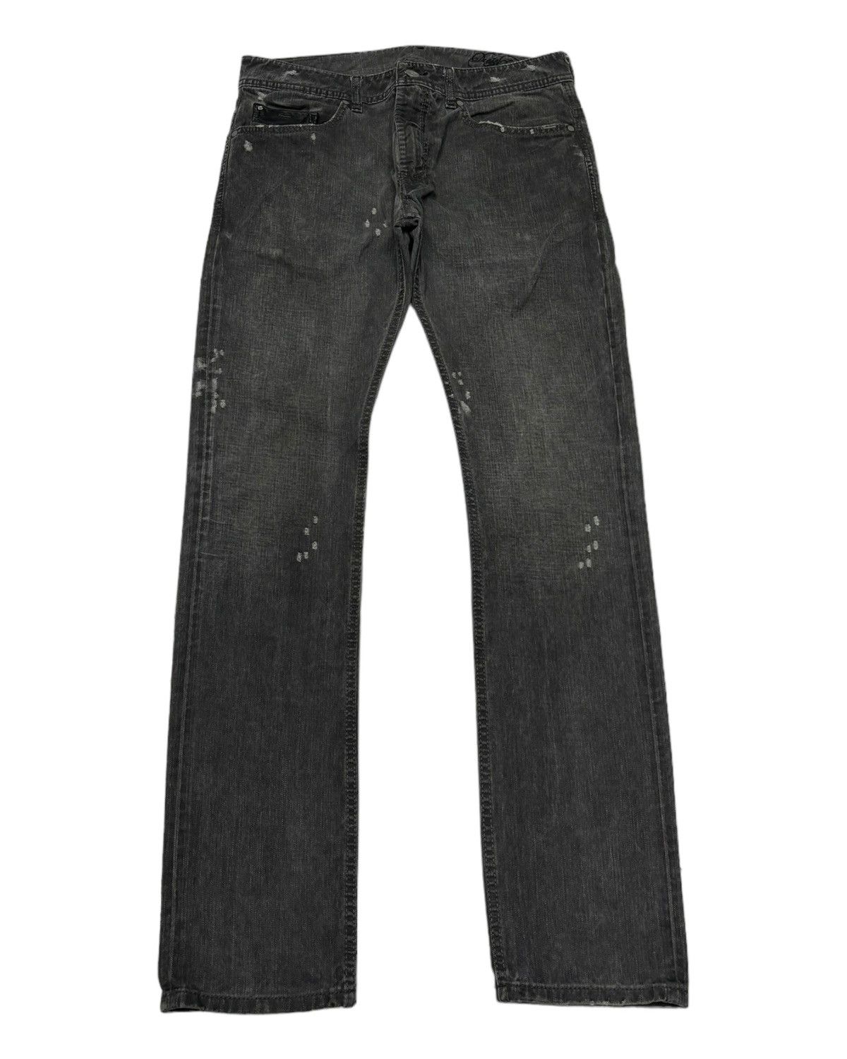 Diesel DIESEL DENIM GALLERY SMOKE BLACK DISTRESSED DENIM JEANS Size US 32 / EU 48 - 1 Thumbnail