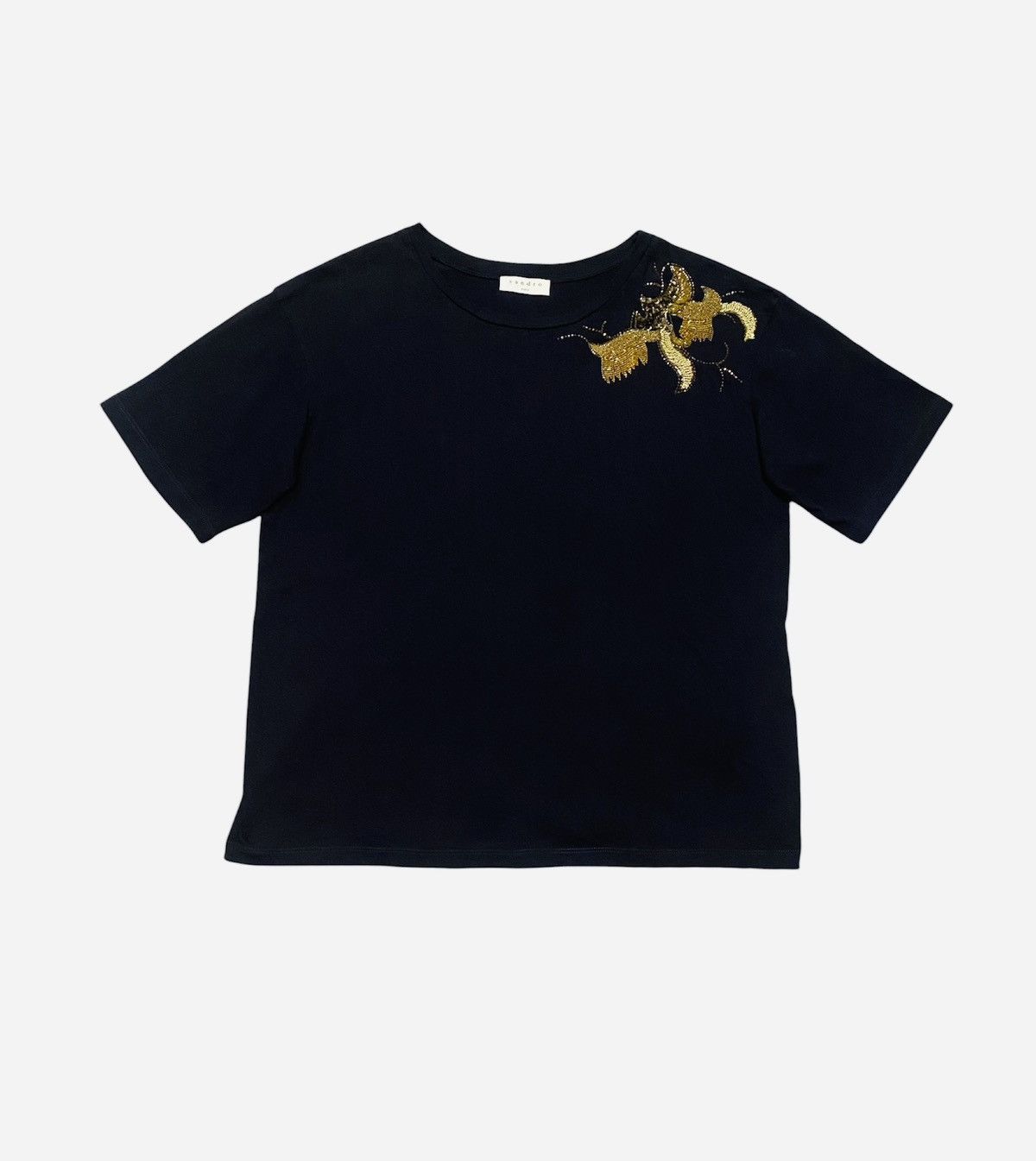 Sandro Sandro Tee T-shirt Dark Navy Size L / US 10 / IT 46 - 1 Thumbnail