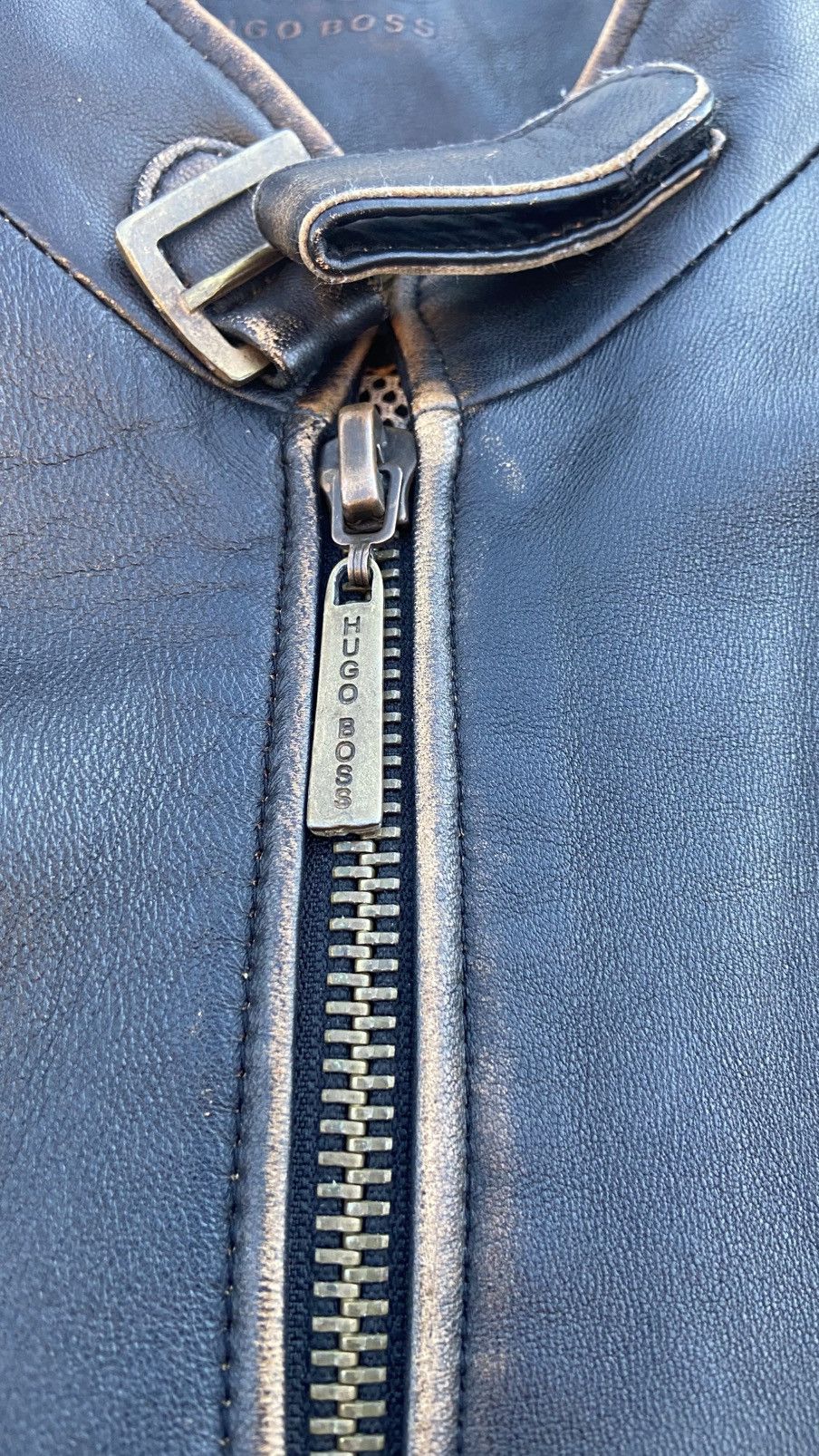 Hugo Boss 🟤Rare Vintage Hugo Boss Leather Jacket🟤 Size US S / EU 44-46 / 1 - 15 Thumbnail